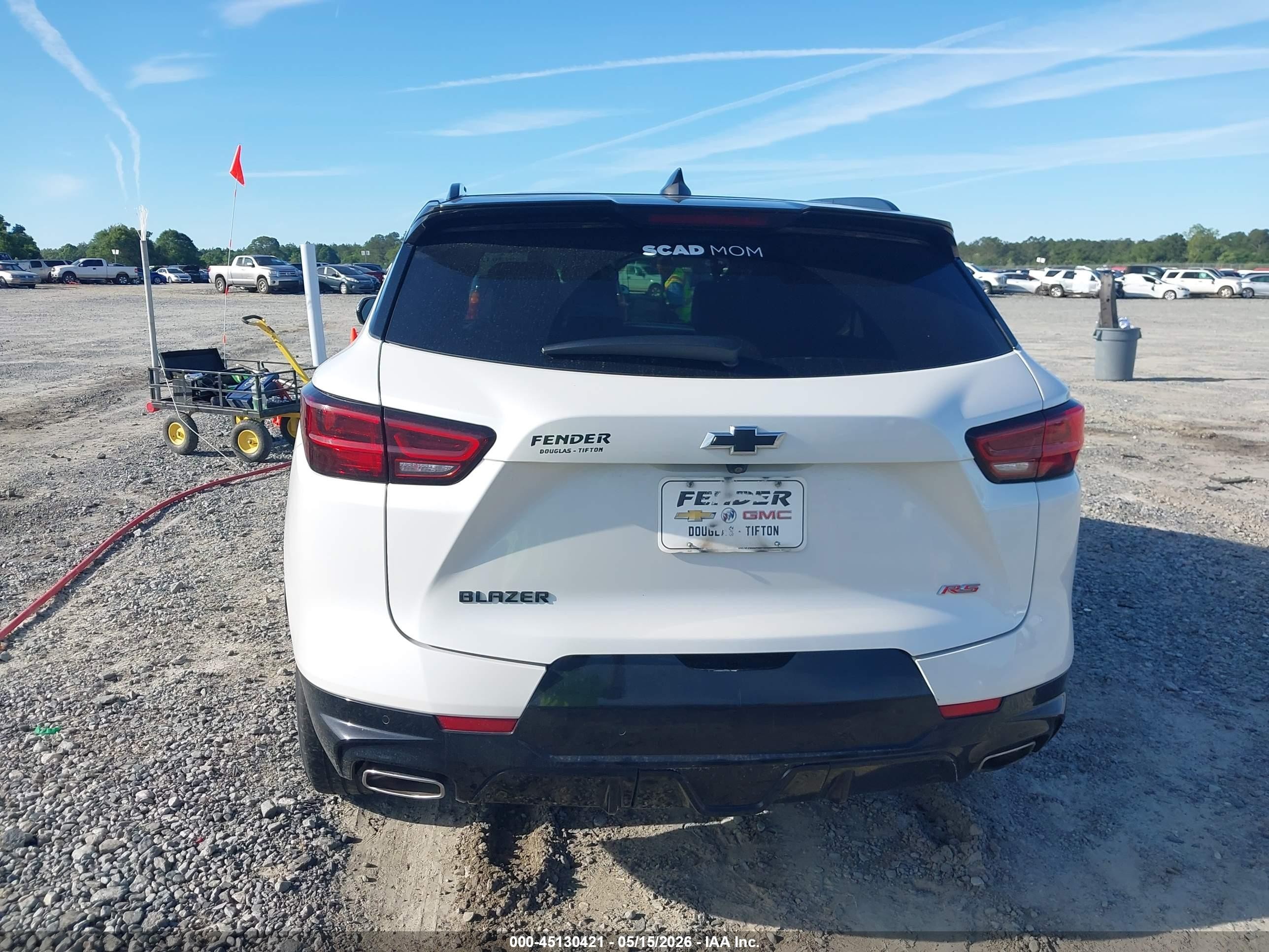 2023 Chevrolet Blazer Fwd Rs White vin: 3GNKBERSXPS233558