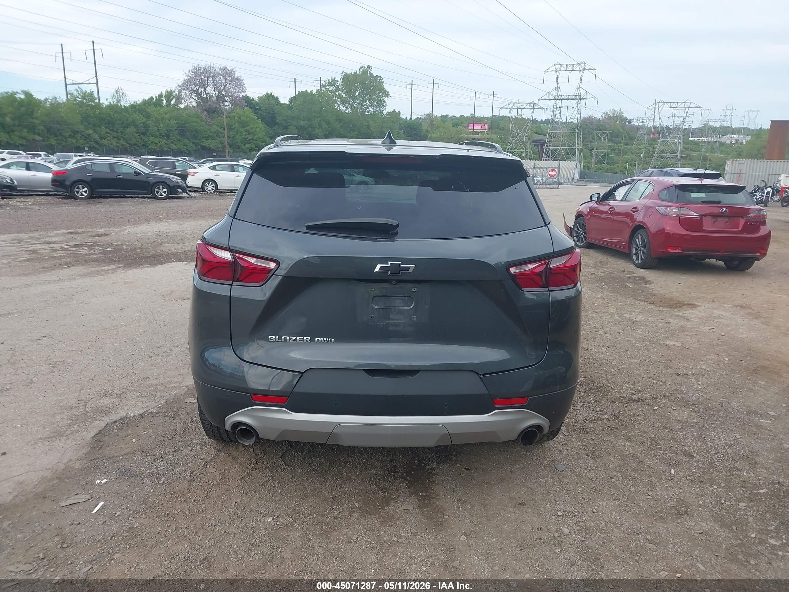 2019 Chevrolet Blazer   Gray vin: 3GNKBGRS6KS620189