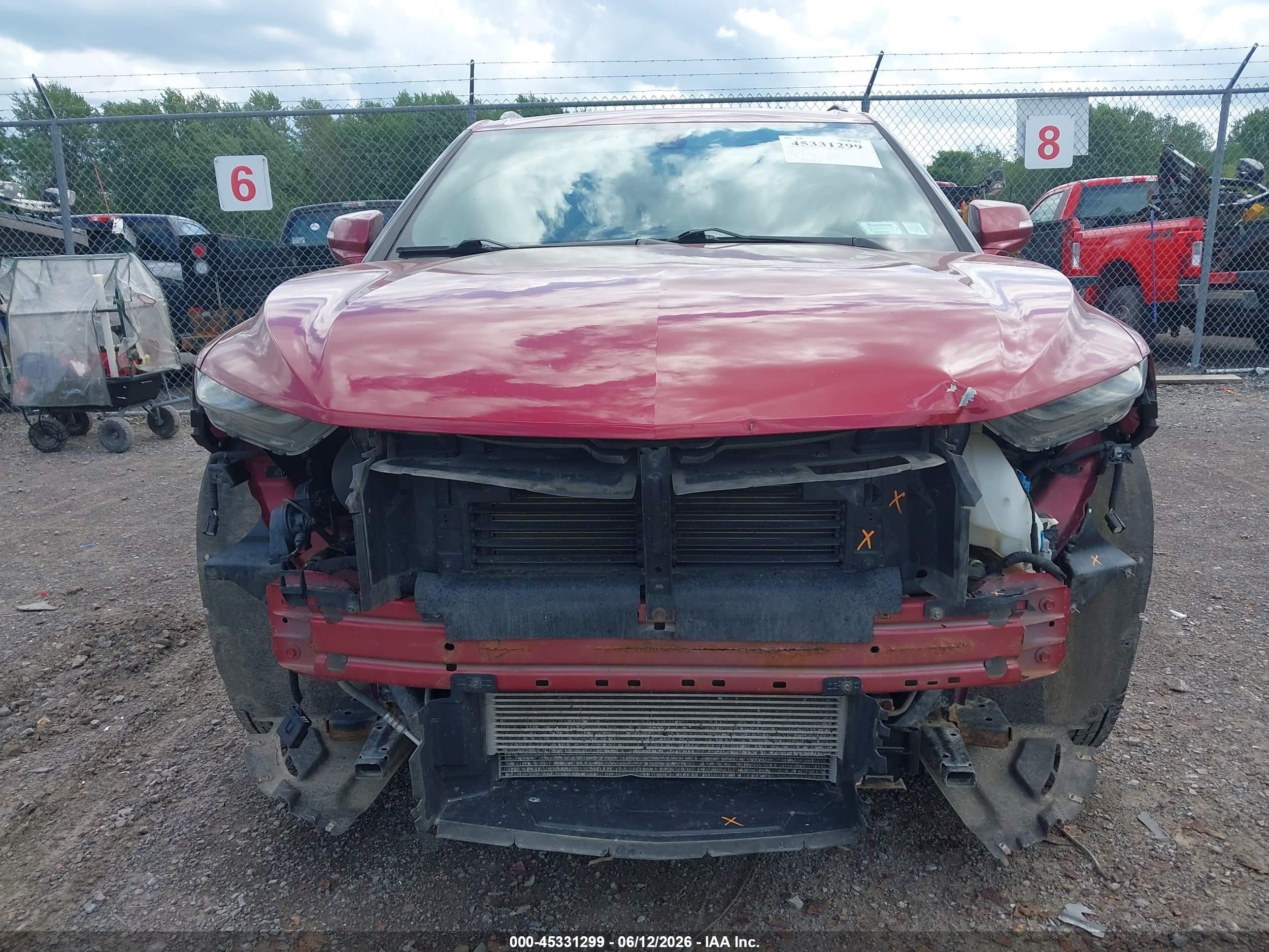 2019 Chevrolet Blazer   Red vin: 3GNKBGRS6KS658442