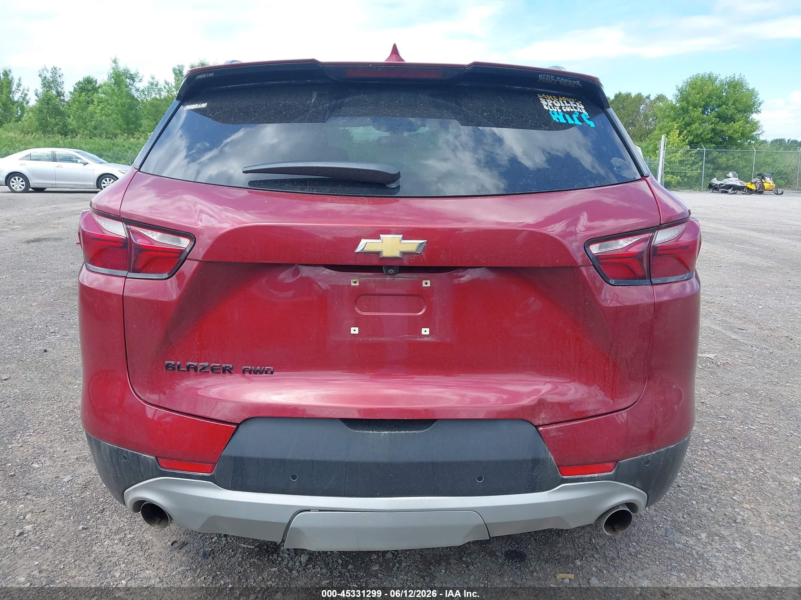 2019 Chevrolet Blazer   Red vin: 3GNKBGRS6KS658442