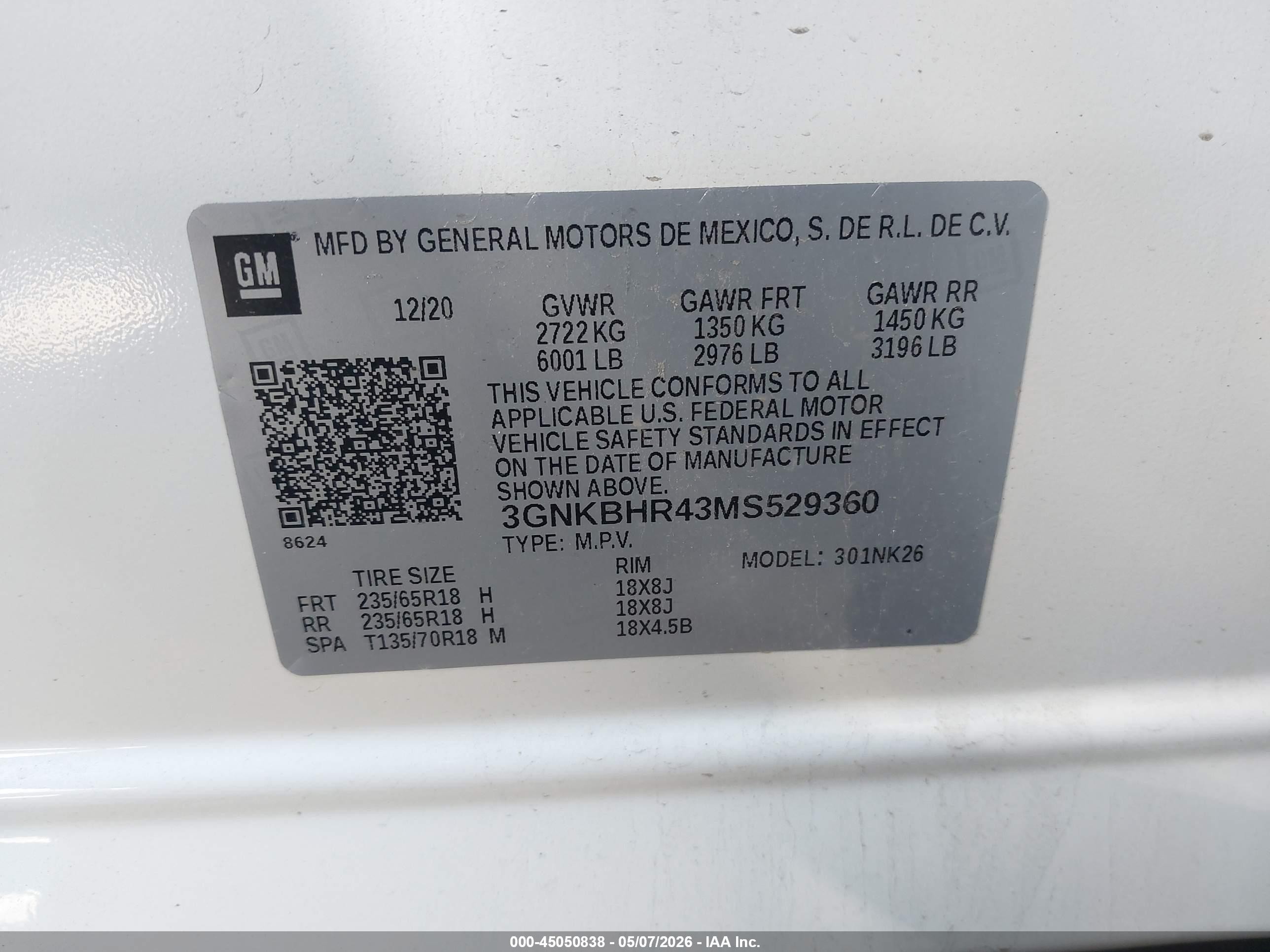 2021 Chevrolet Blazer Awd 2lt Белый vin: 3GNKBHR43MS529360