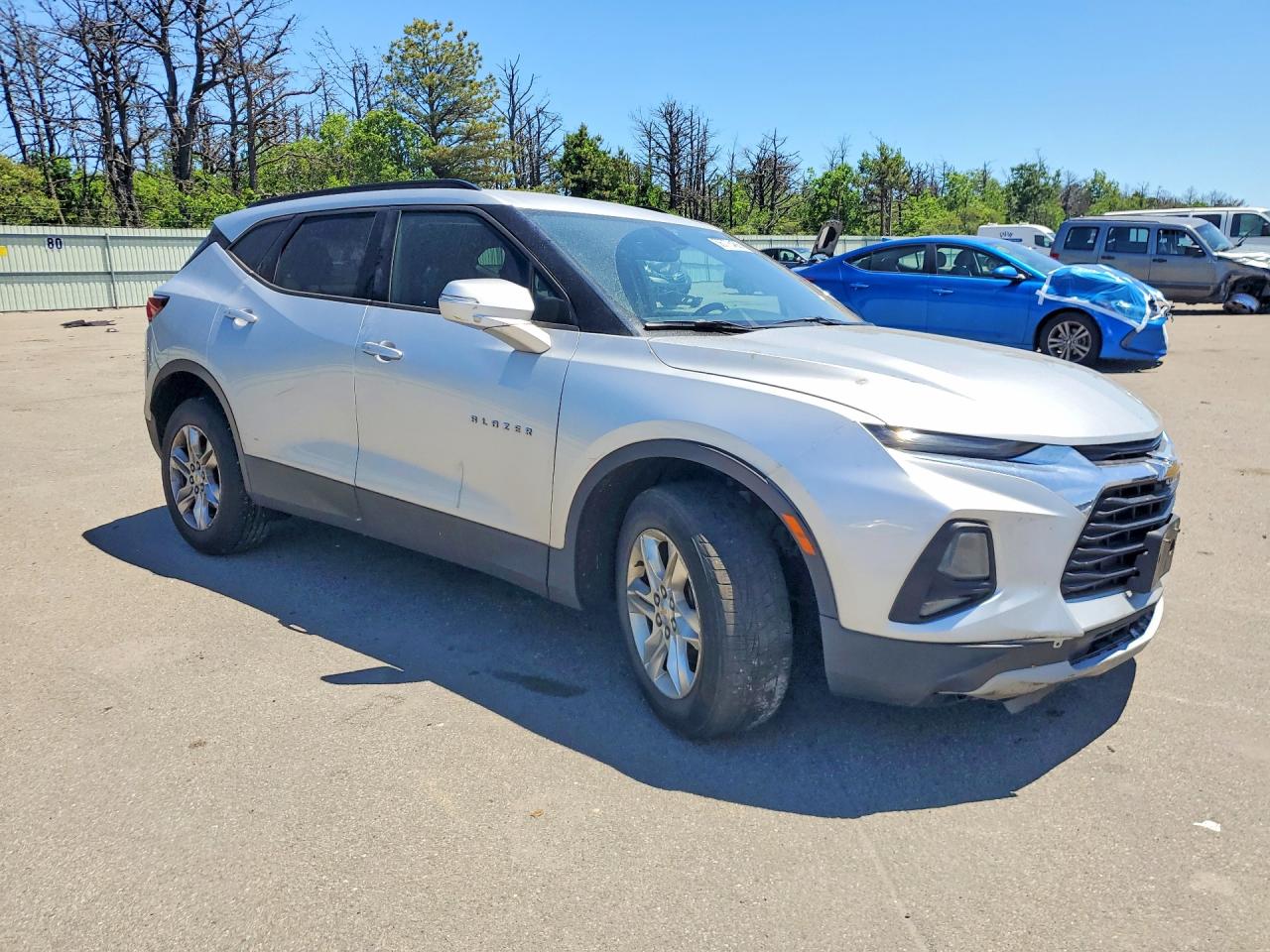 2020 Chevrolet Blazer 2lt Silver vin: 3GNKBHRS1LS604778