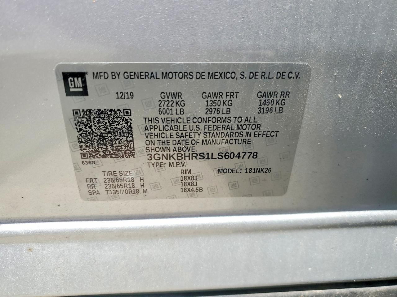 2020 Chevrolet Blazer 2lt Silver vin: 3GNKBHRS1LS604778