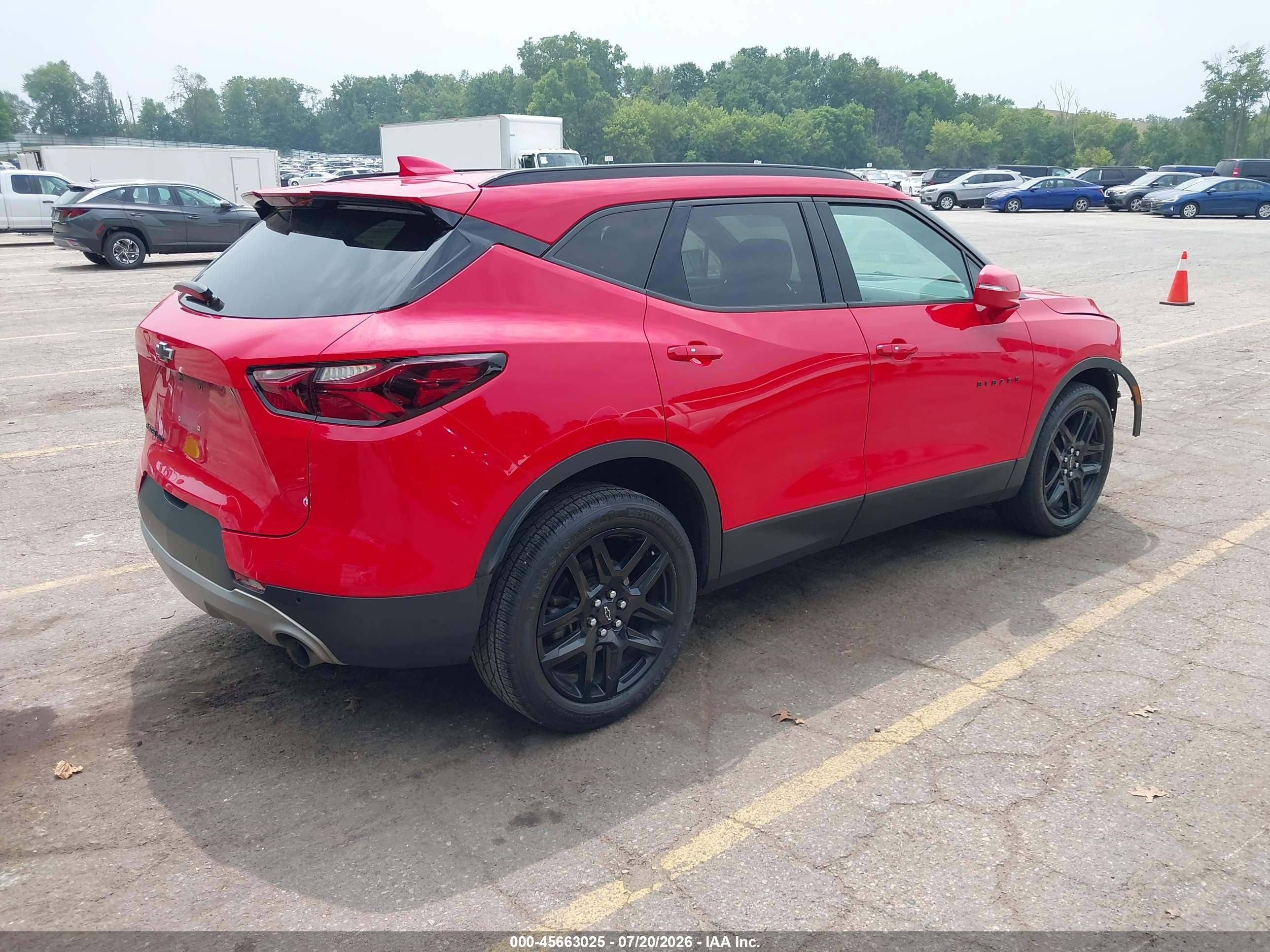 2020 Chevrolet Blazer Awd 2lt Red vin: 3GNKBHRS8LS592502