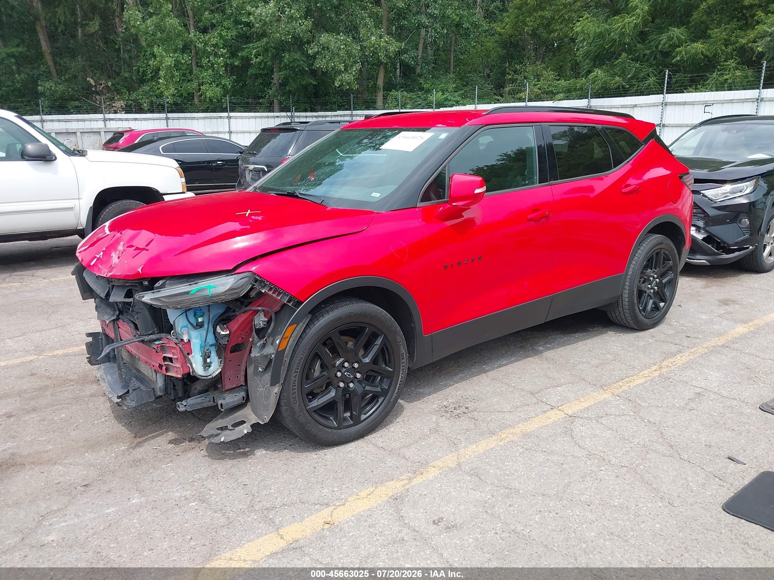 2020 Chevrolet Blazer Awd 2lt Red vin: 3GNKBHRS8LS592502