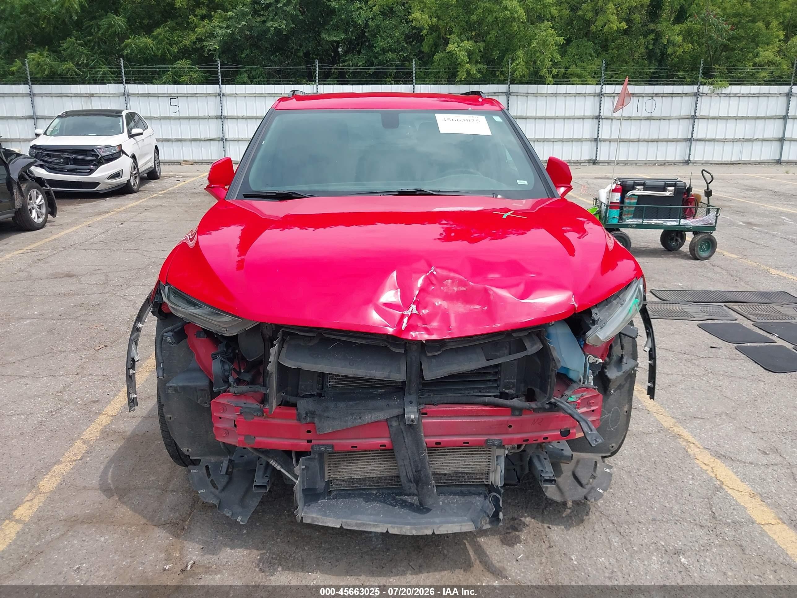 2020 Chevrolet Blazer Awd 2lt Red vin: 3GNKBHRS8LS592502
