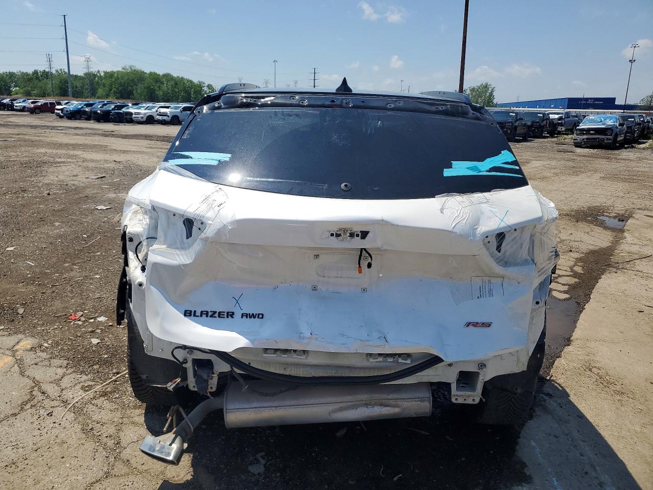 2022 Chevrolet Blazer Rs White vin: 3GNKBKRS3NS185607