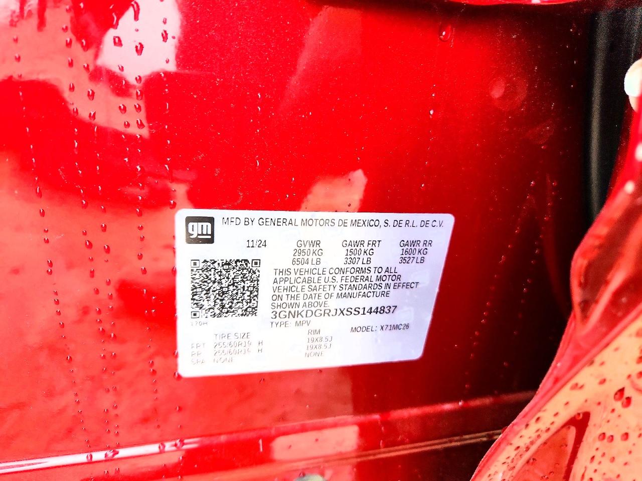 2025 Chevrolet Blazer Lt Red vin: 3GNKDGRJXSS144837