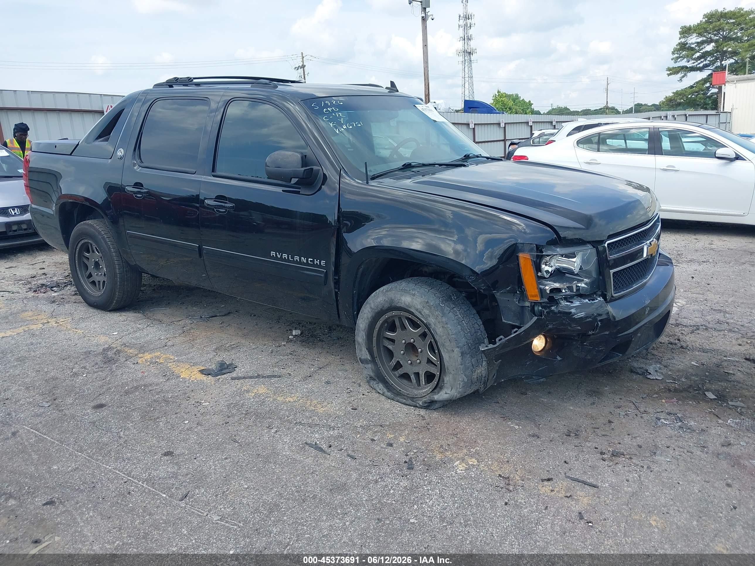 2013 Chevrolet Avalanche Lt Black vin: 3GNMCFE07DG356751