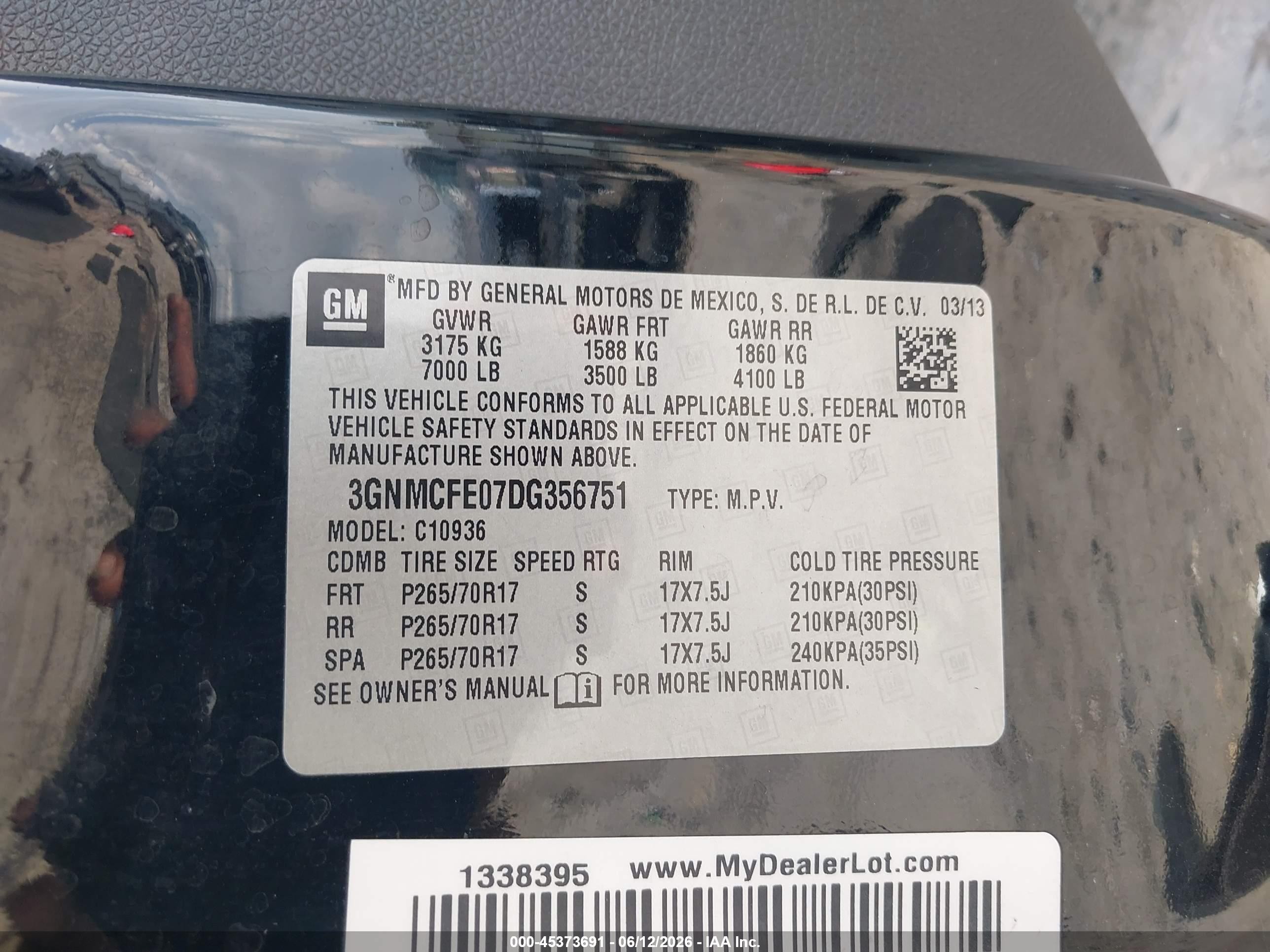 2013 Chevrolet Avalanche Lt Black vin: 3GNMCFE07DG356751