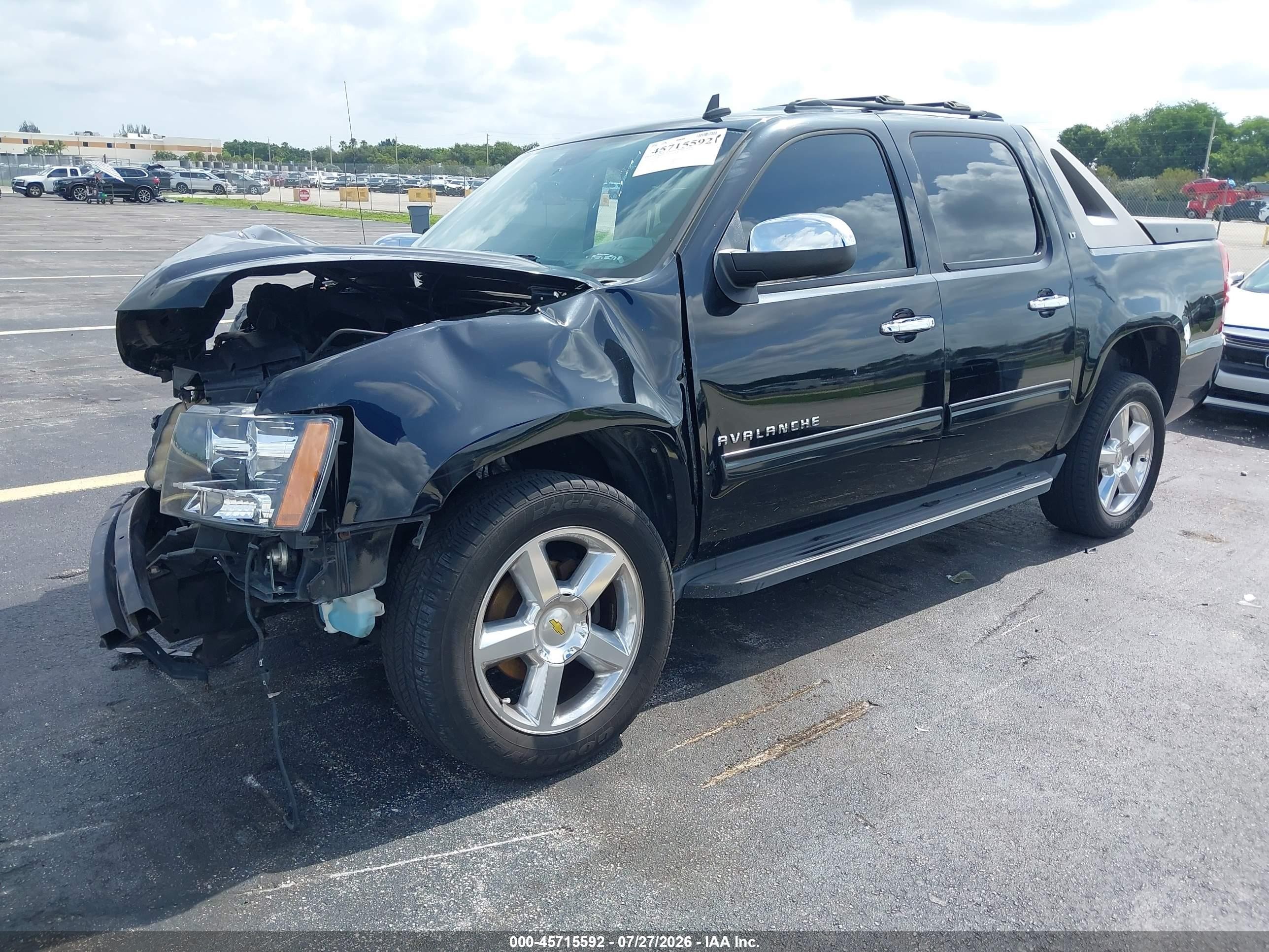 2011 Chevrolet Avalanche 1500 Lt1 Black vin: 3GNMCFE08BG162338