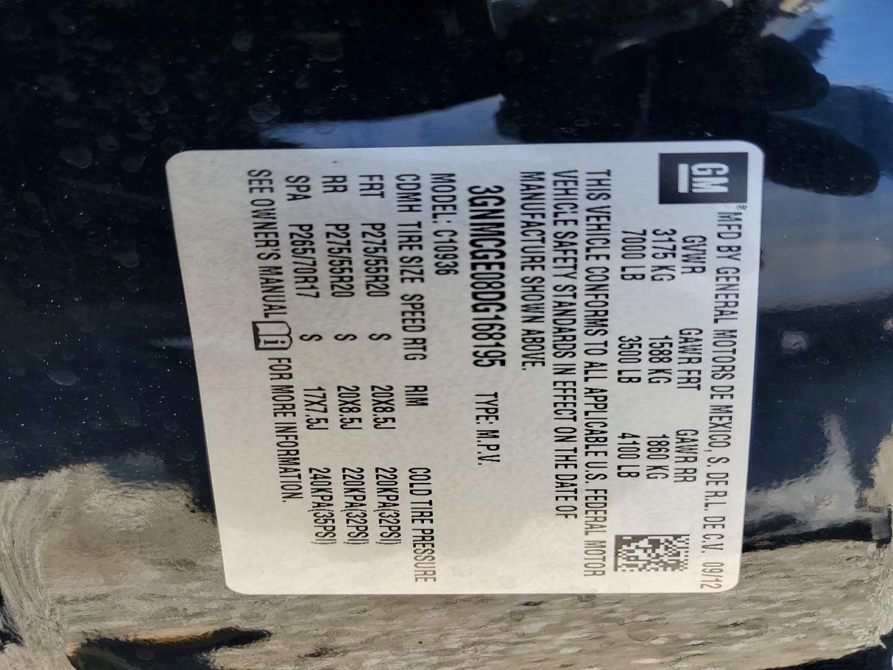 2013 Chevrolet Avalanche Ltz Black vin: 3GNMCGE08DG168195
