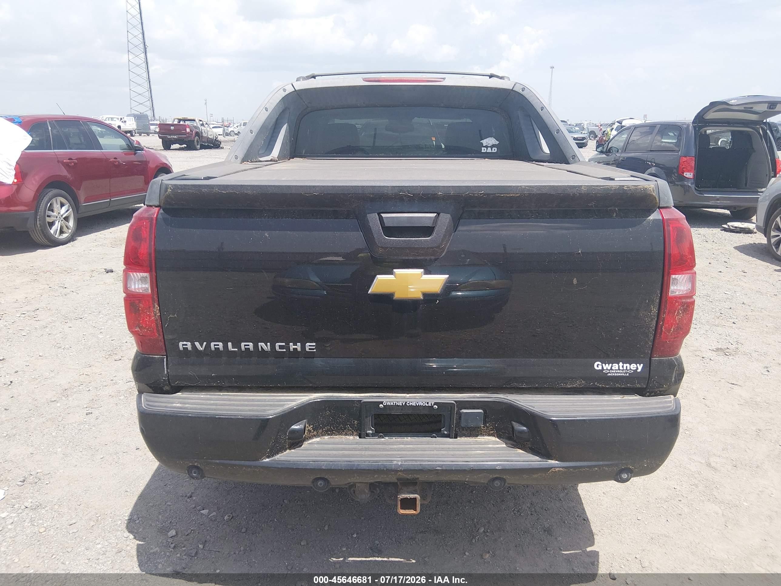 2012 Chevrolet Avalanche Lt Black vin: 3GNTKFE73CG238044