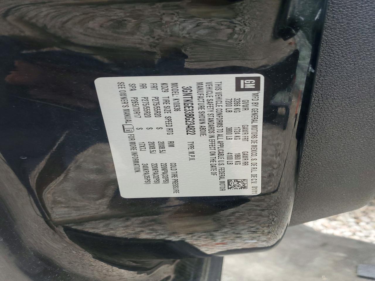 2011 Chevrolet Avalanche Ltz Black vin: 3GNTKGE33BG234822