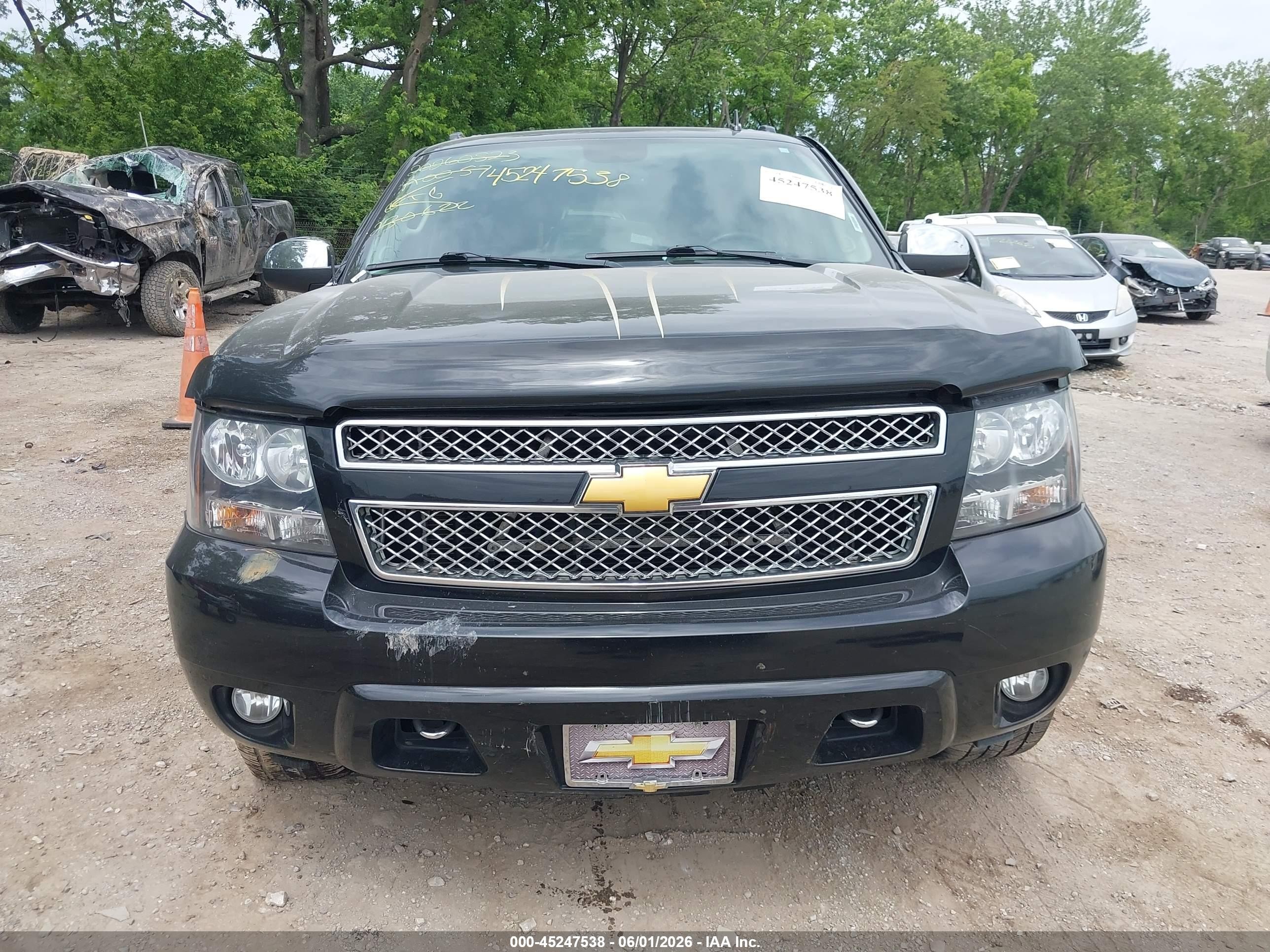 2012 Chevrolet Avalanche 1500 Ltz Black vin: 3GNTKGE72CG230622