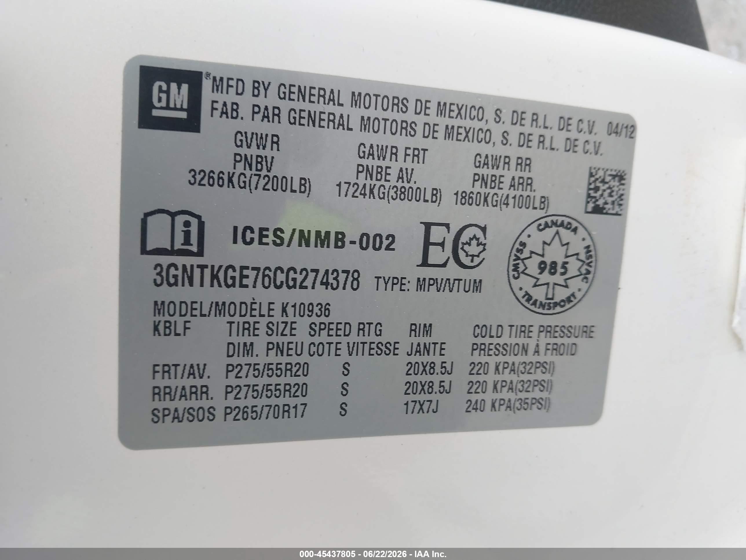 2012 Chevrolet Avalanche Ltz White vin: 3GNTKGE76CG274378