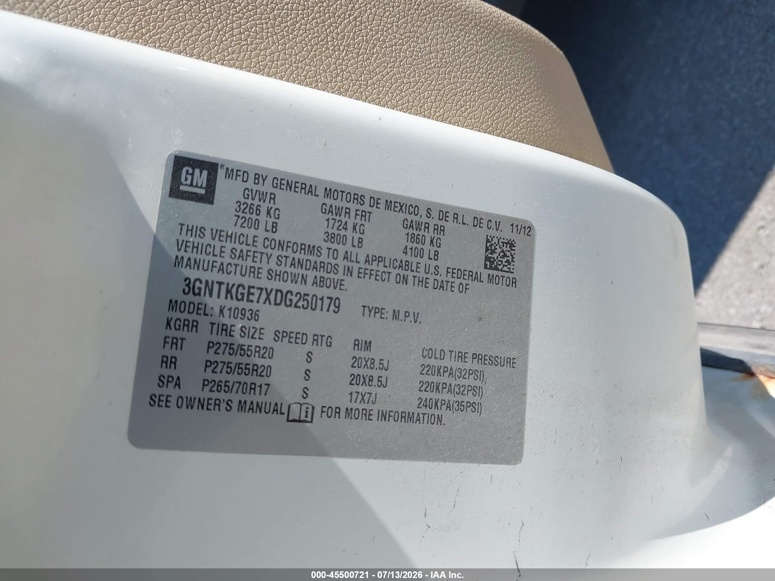 2013 Chevrolet Avalanche Ltz White vin: 3GNTKGE7XDG250179