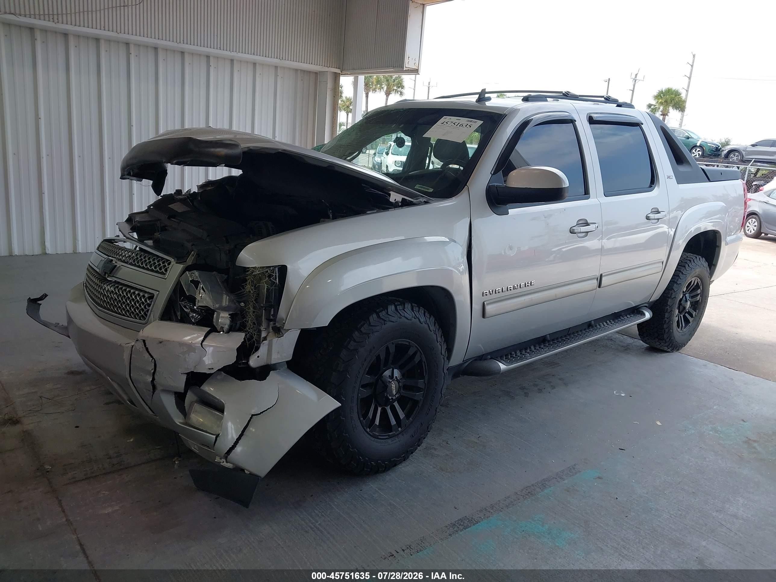 2010 Chevrolet Avalanche 1500 Lt1 Silver vin: 3GNVKFE06AG225023