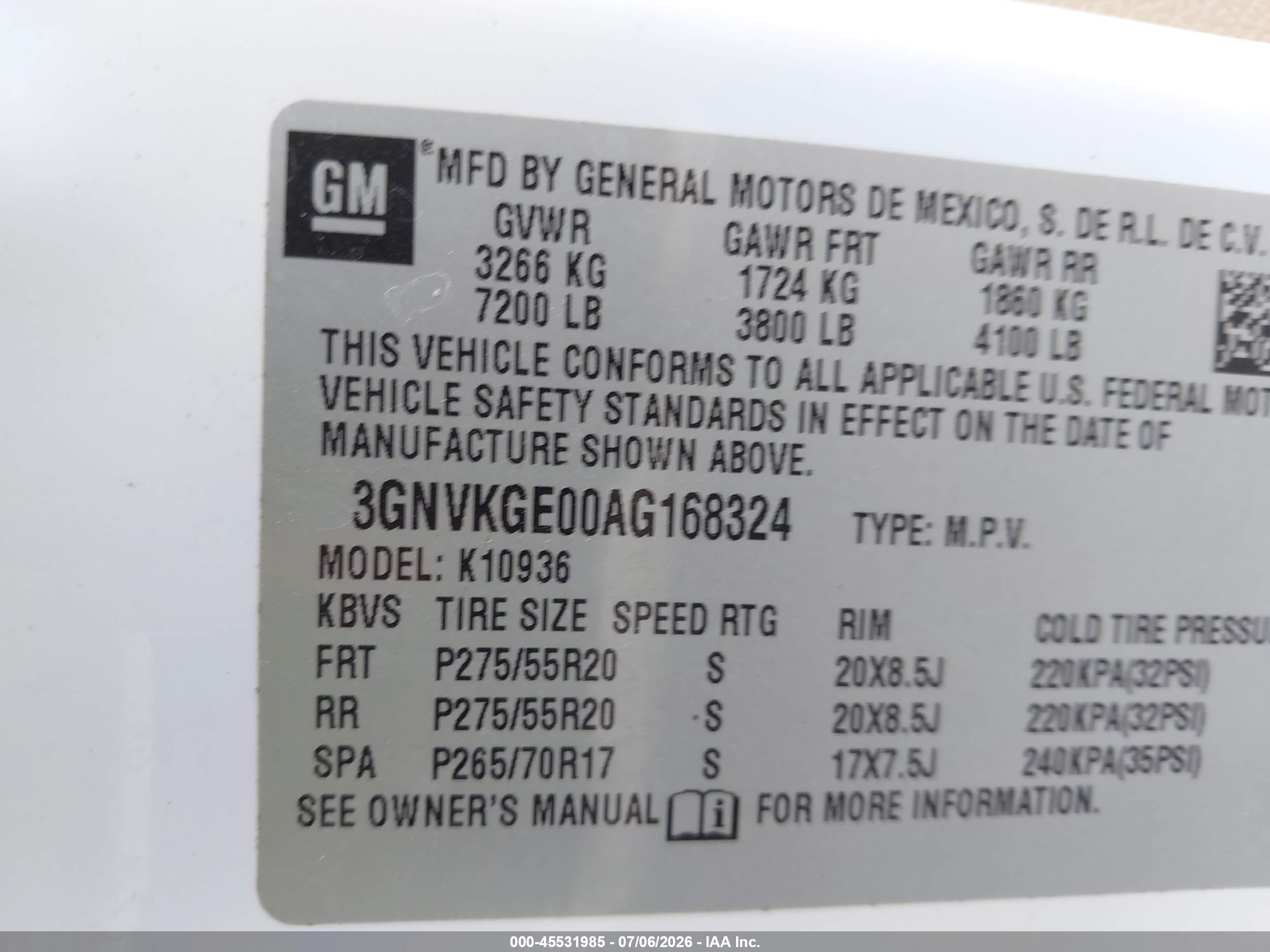 2010 Chevrolet Avalanche 1500 Ltz White vin: 3GNVKGE00AG168324