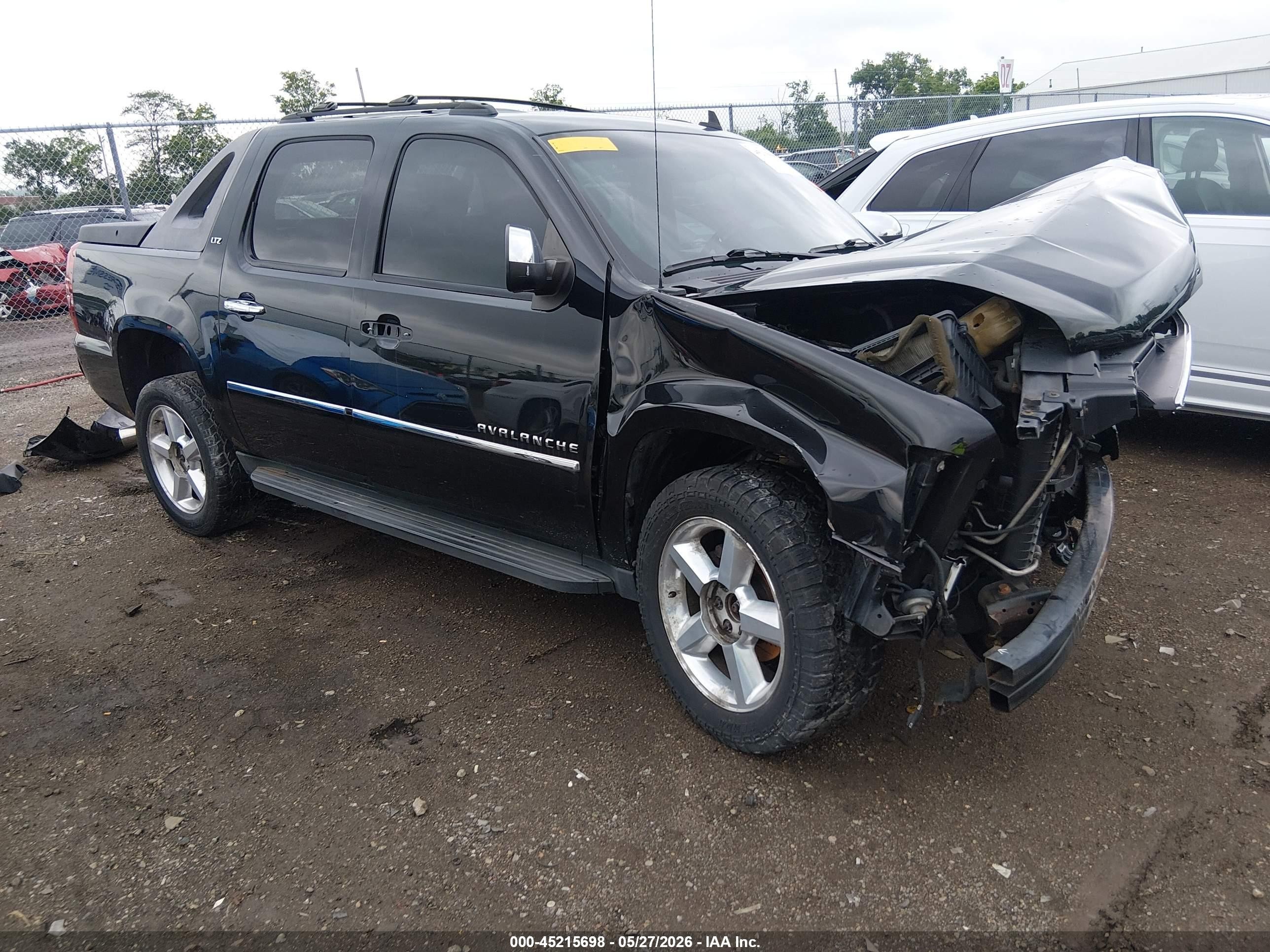 2010 Chevrolet Avalanche 1500 Ltz Black vin: 3GNVKGE00AG260856
