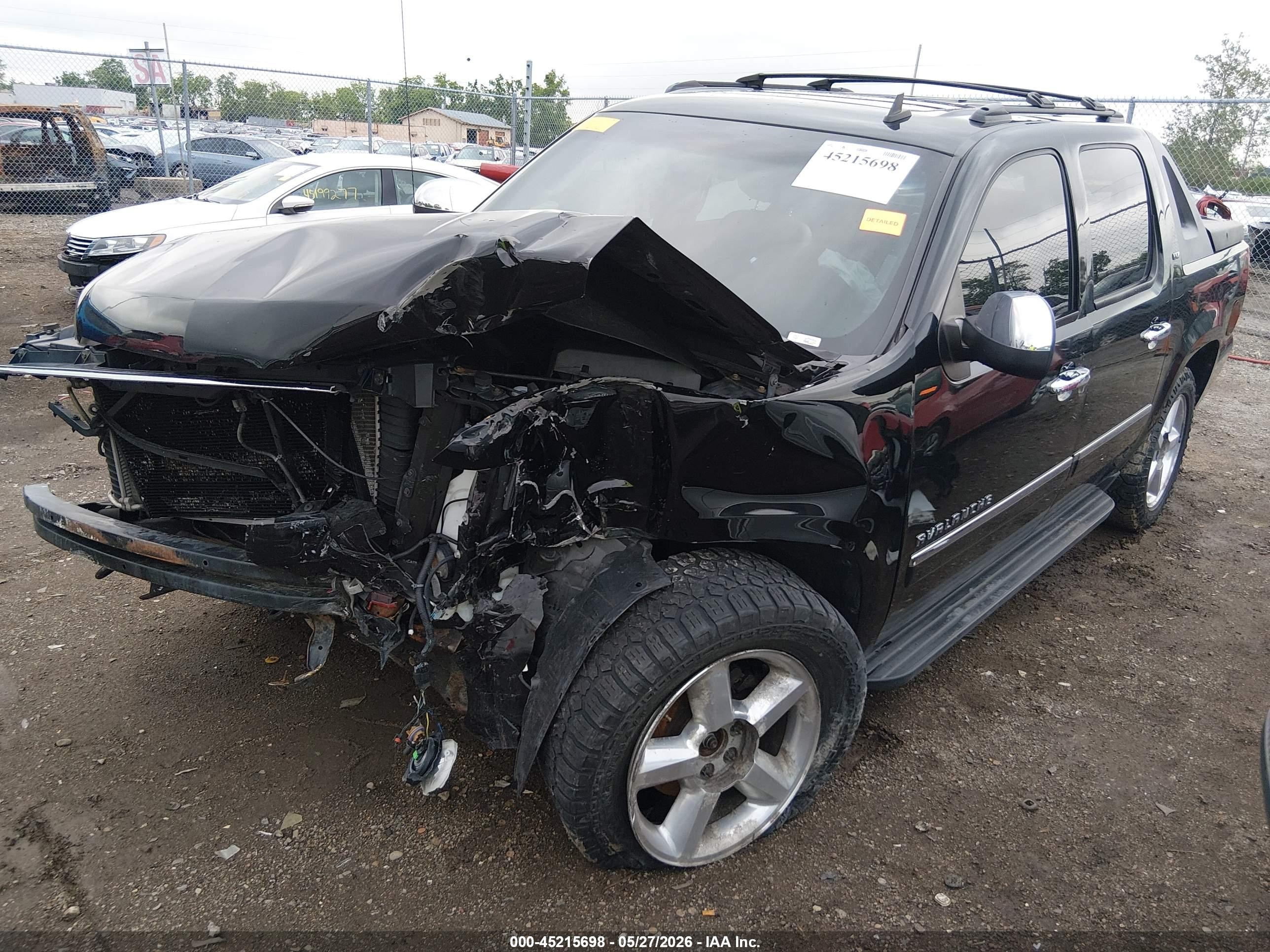 2010 Chevrolet Avalanche 1500 Ltz Black vin: 3GNVKGE00AG260856
