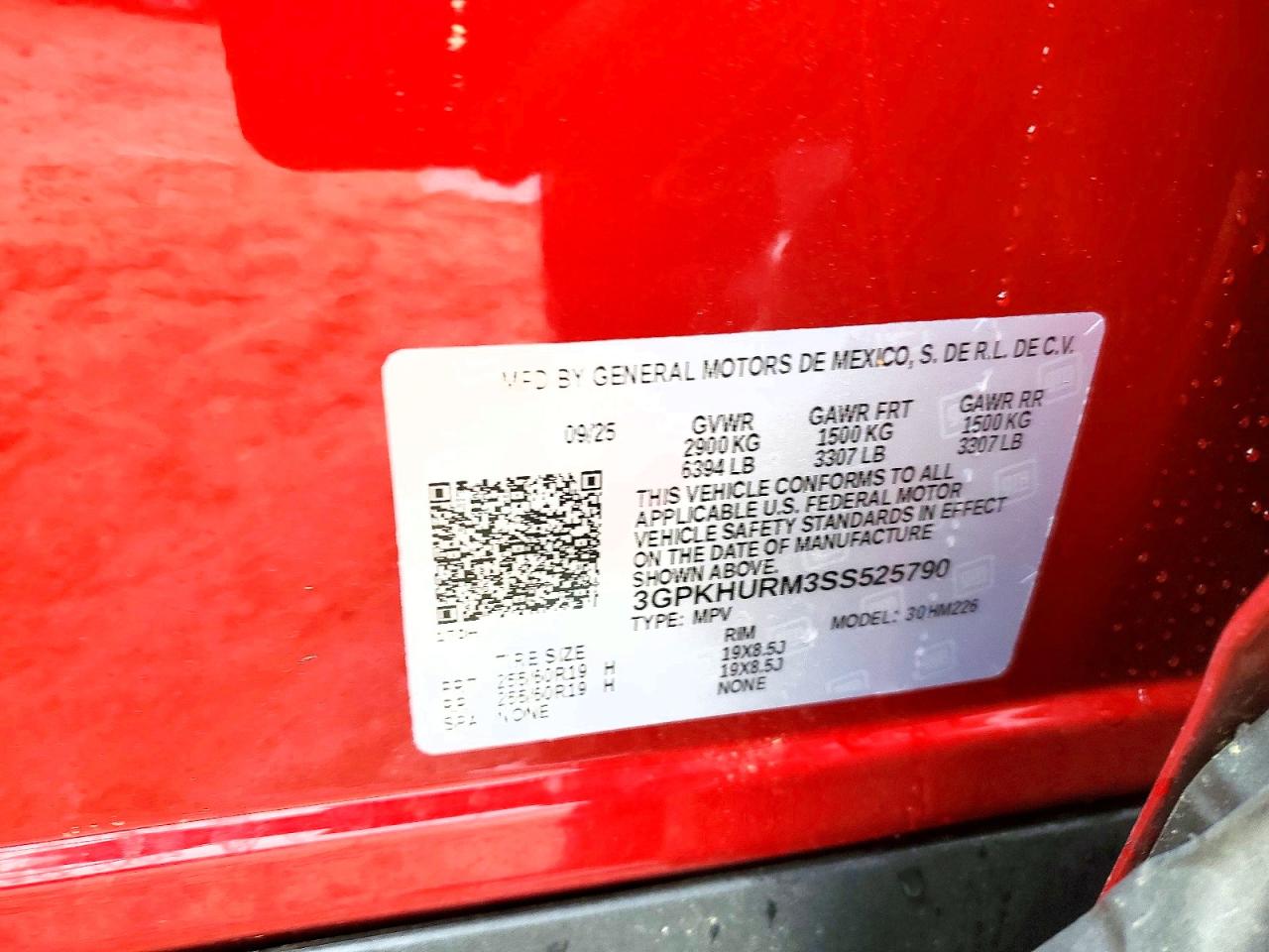2025 Honda Prologue Eco Red vin: 3GPKHURM3SS525790