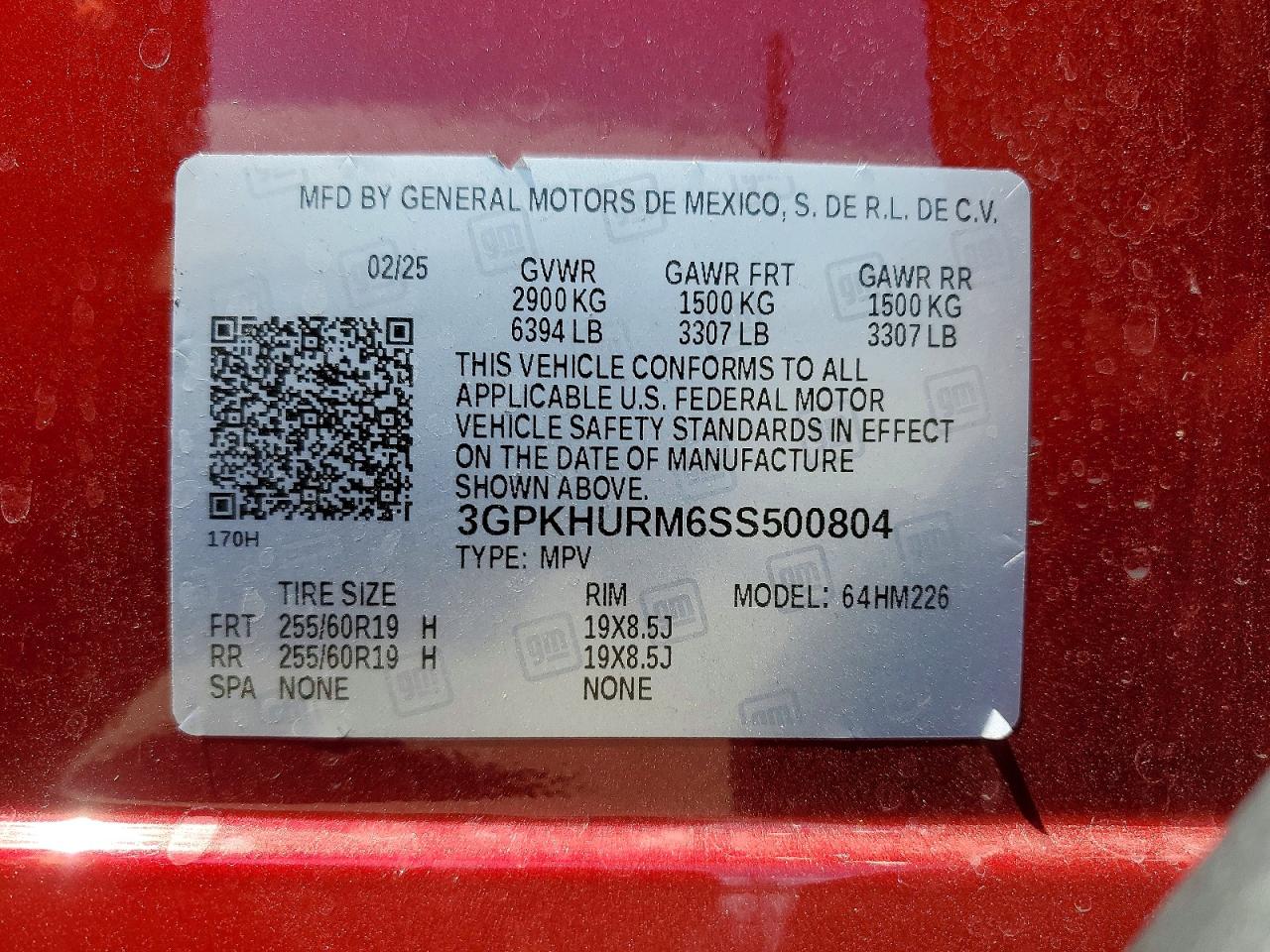 2025 Honda Prologue Eco Red vin: 3GPKHURM6SS500804