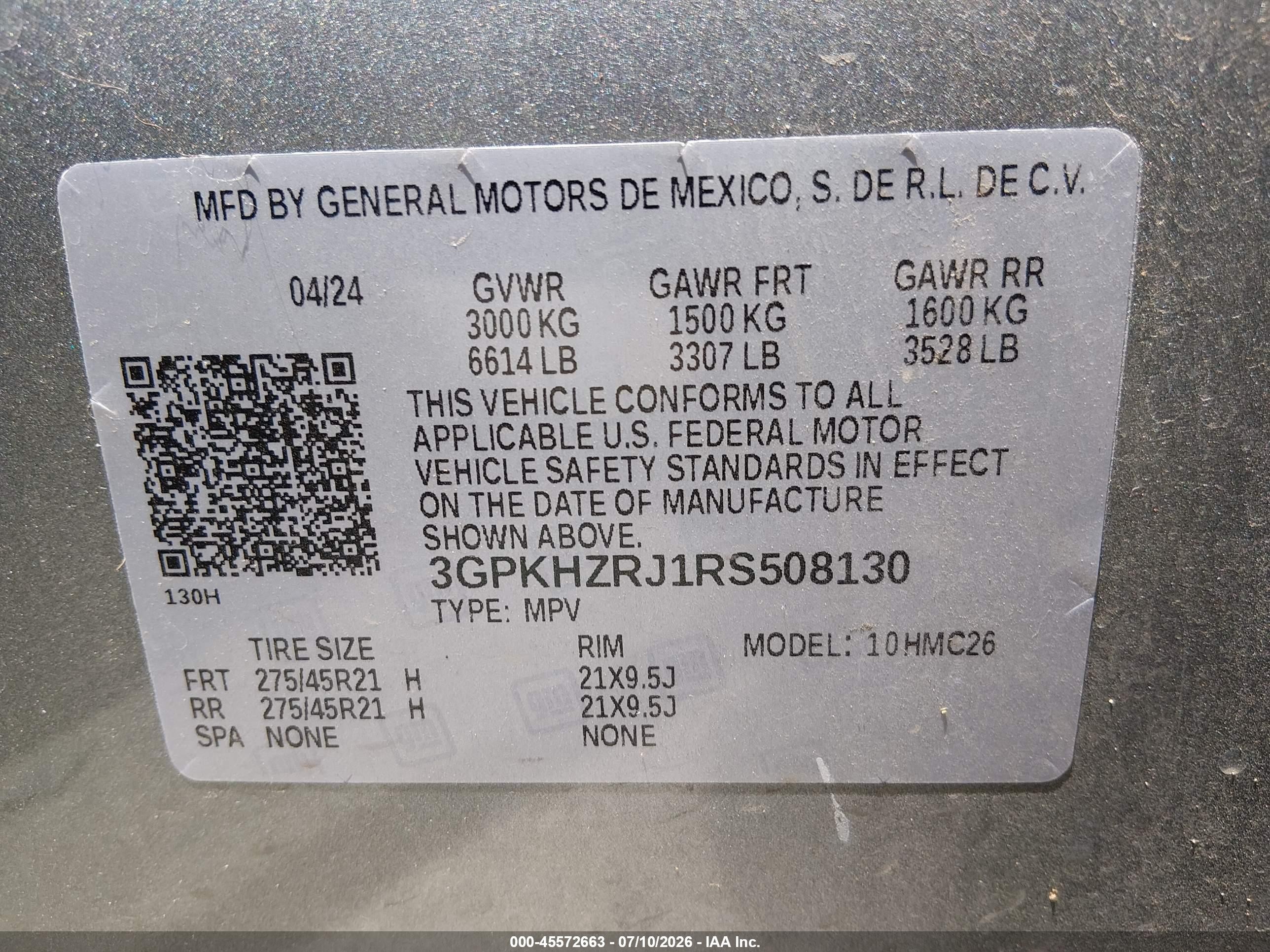 2024 Honda Prologue Elite Gray vin: 3GPKHZRJ1RS508130