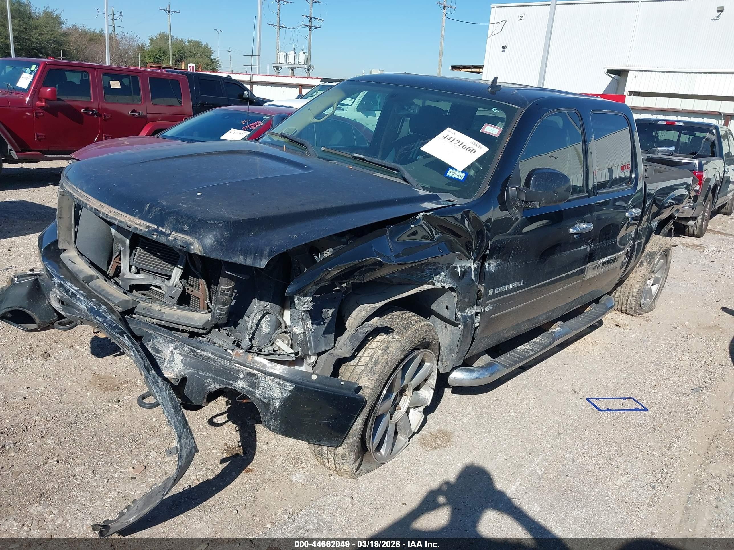 2009 Gmc Sierra 1500 Denali Black vin: 3GTEC03259G279786