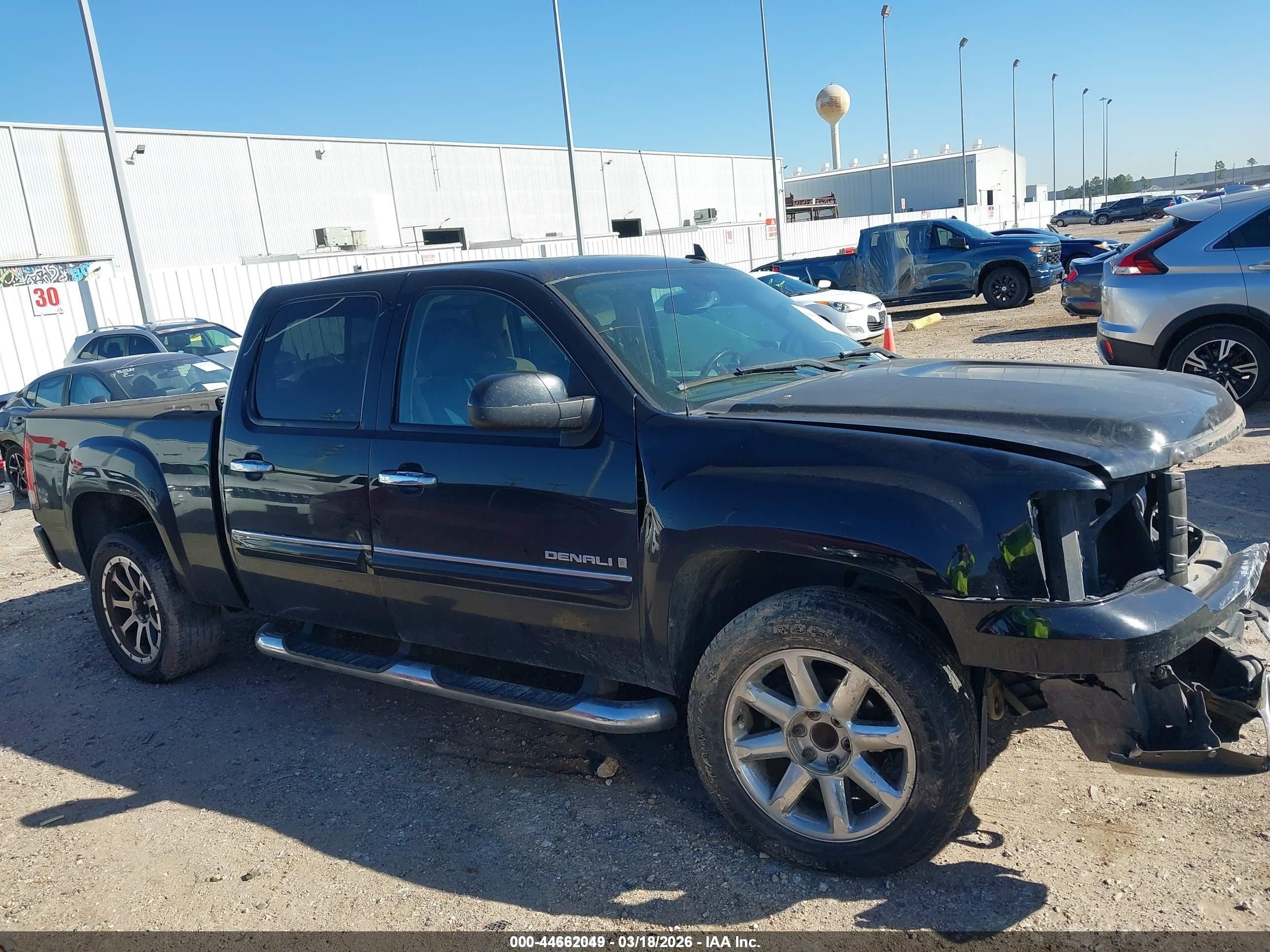 2009 Gmc Sierra 1500 Denali Black vin: 3GTEC03259G279786