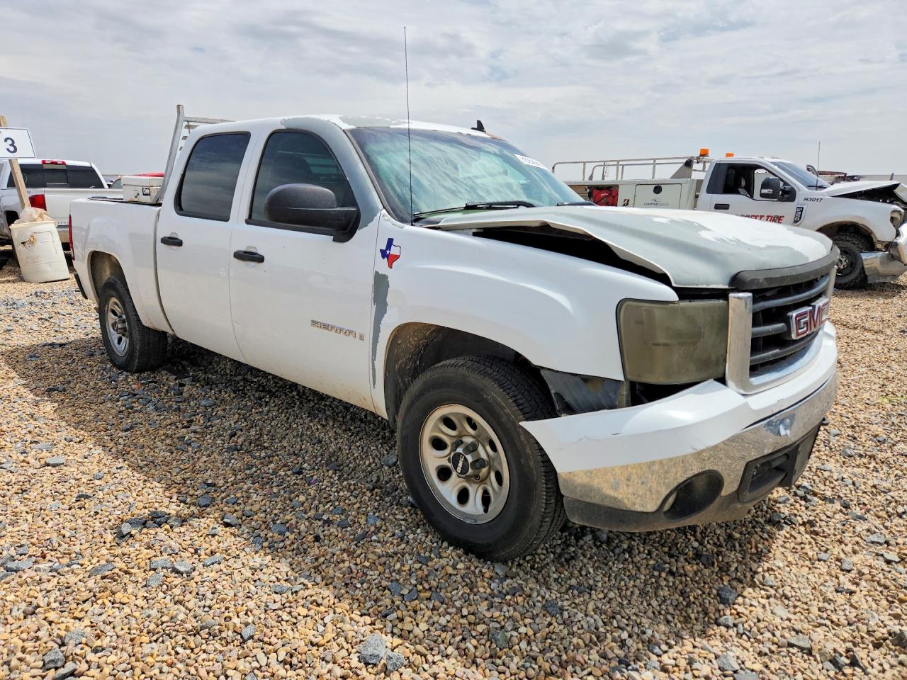 2007 Gmc Sierra White vin: 3GTEC13C47G523178