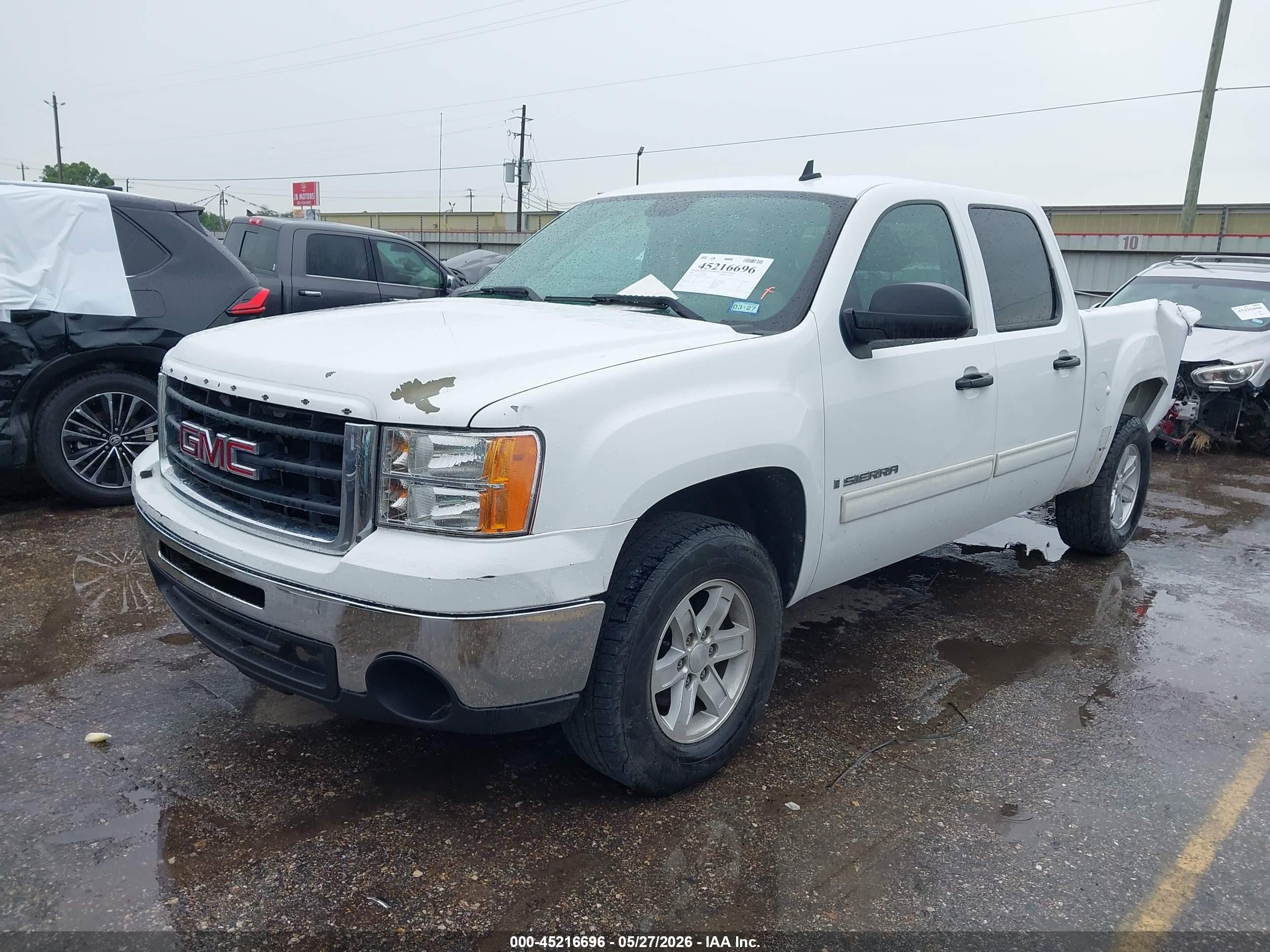 2009 Gmc Sierra 1500 Sl White vin: 3GTEC13C49G109644