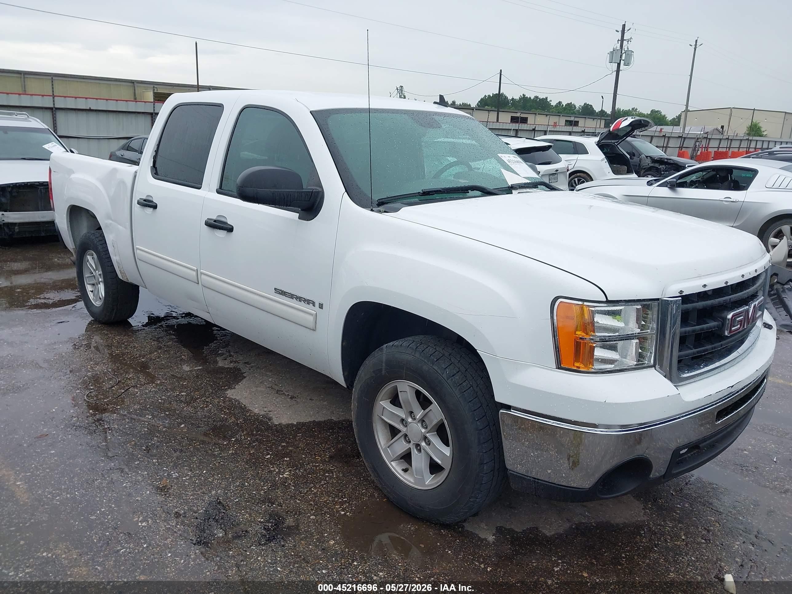 2009 Gmc Sierra 1500 Sl White vin: 3GTEC13C49G109644