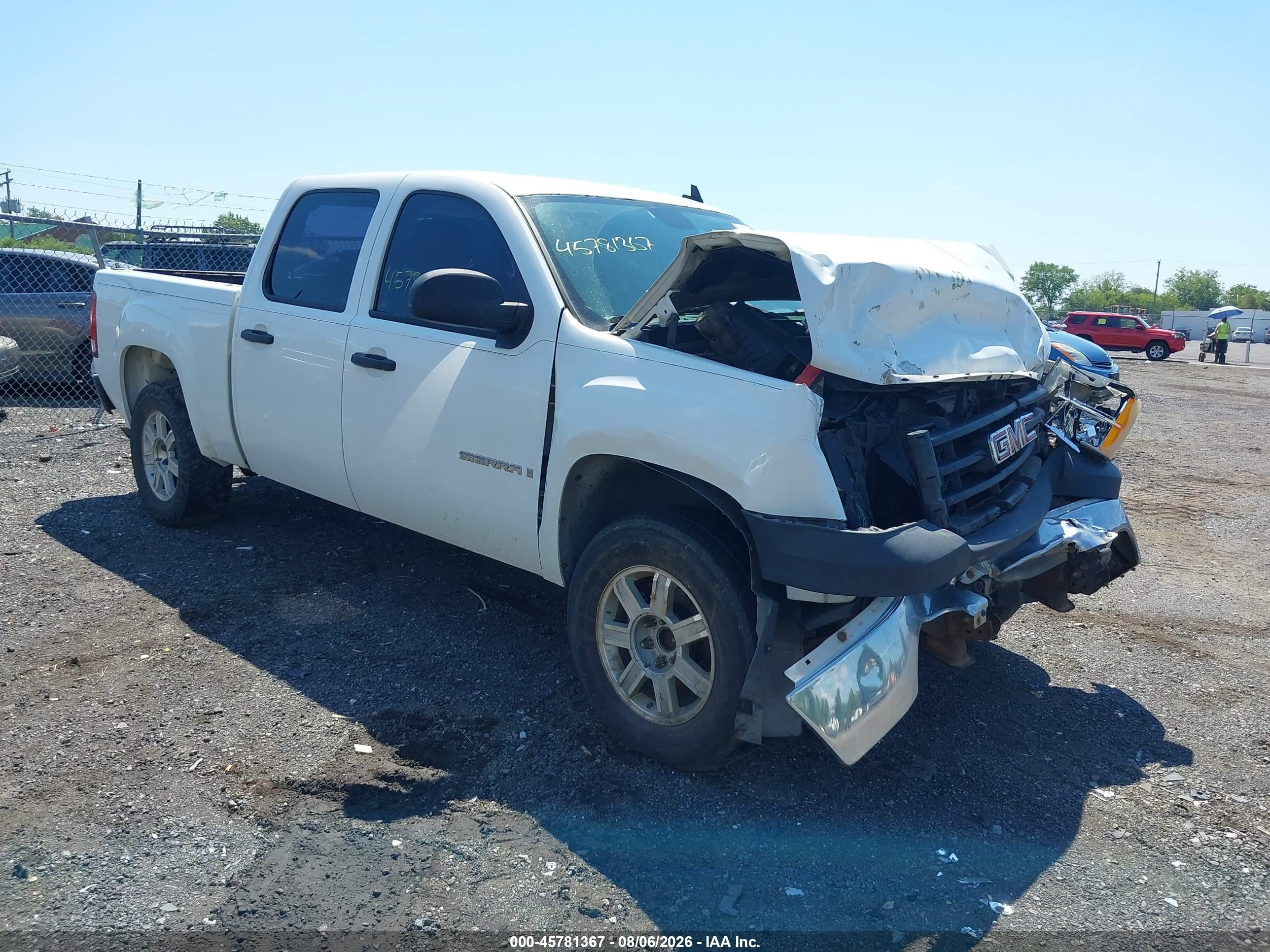 2007 Gmc Sierra 1500 Work Truck White vin: 3GTEC13C57G539342