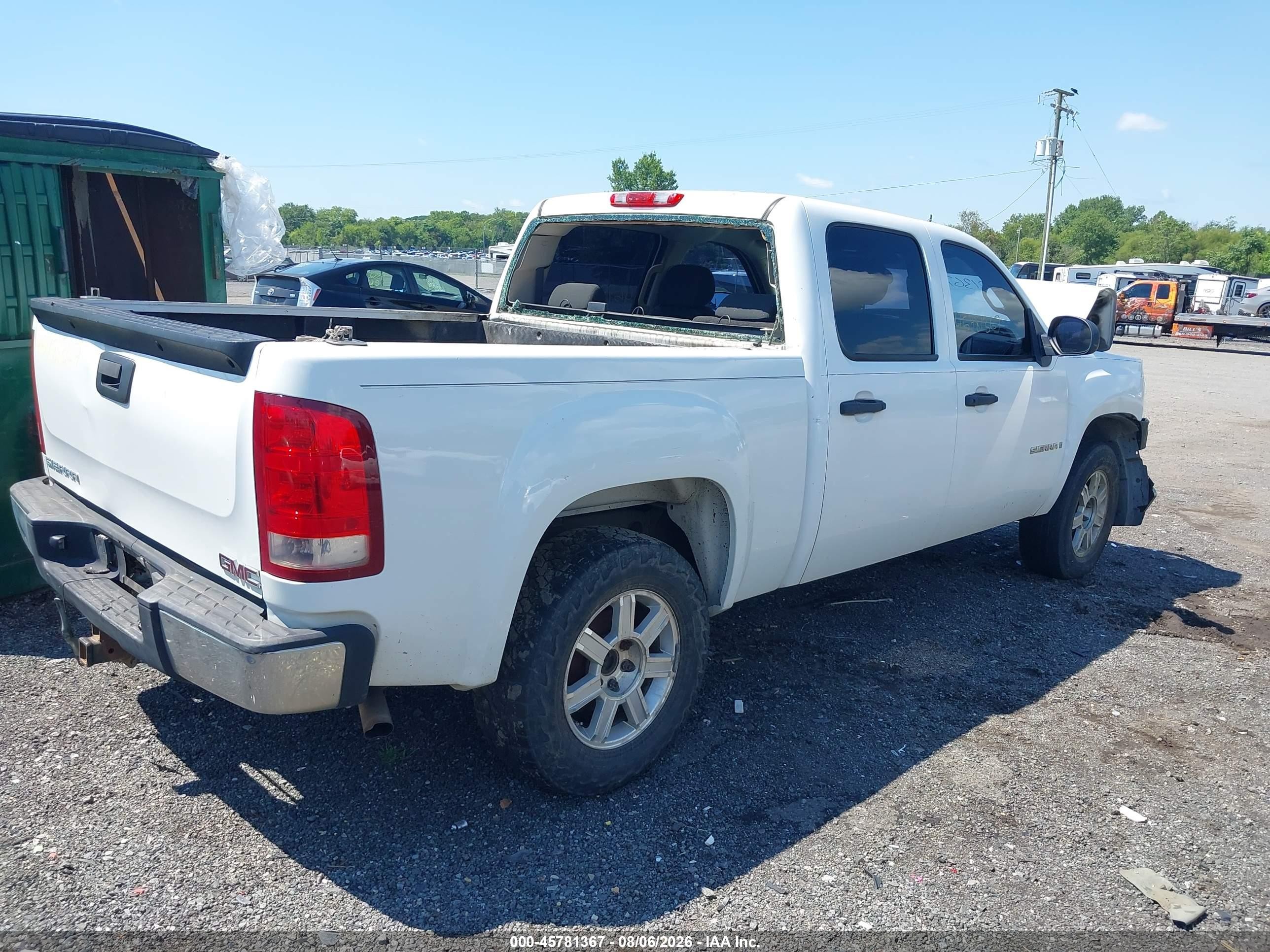 2007 Gmc Sierra 1500 Work Truck White vin: 3GTEC13C57G539342