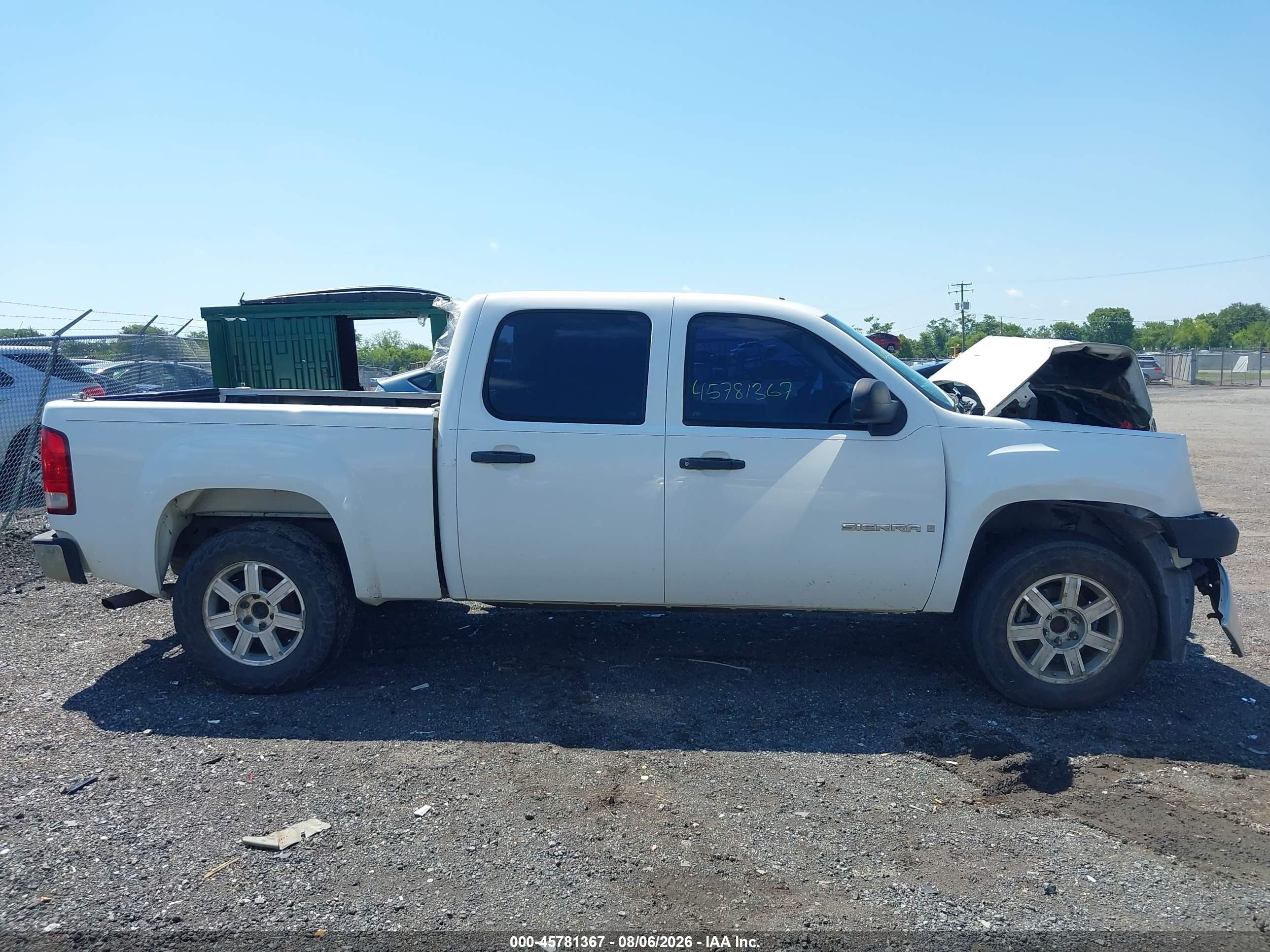 2007 Gmc Sierra 1500 Work Truck White vin: 3GTEC13C57G539342