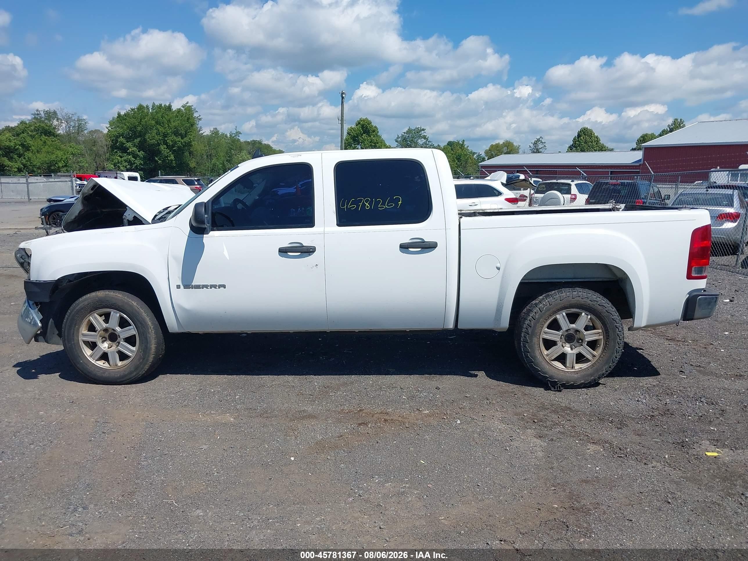 2007 Gmc Sierra 1500 Work Truck White vin: 3GTEC13C57G539342