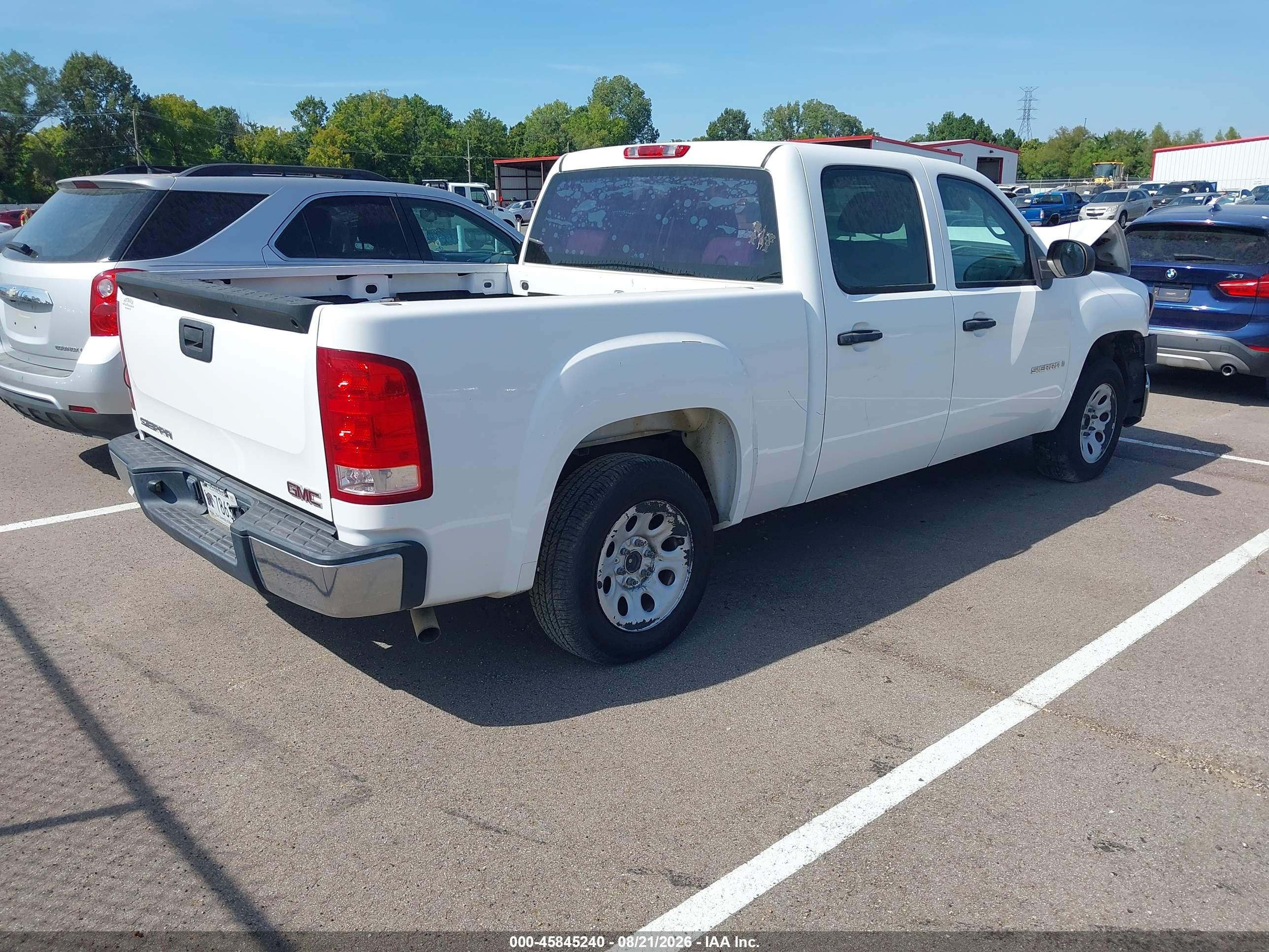 2009 Gmc Sierra 1500 Work Truck White vin: 3GTEC13C59G117851