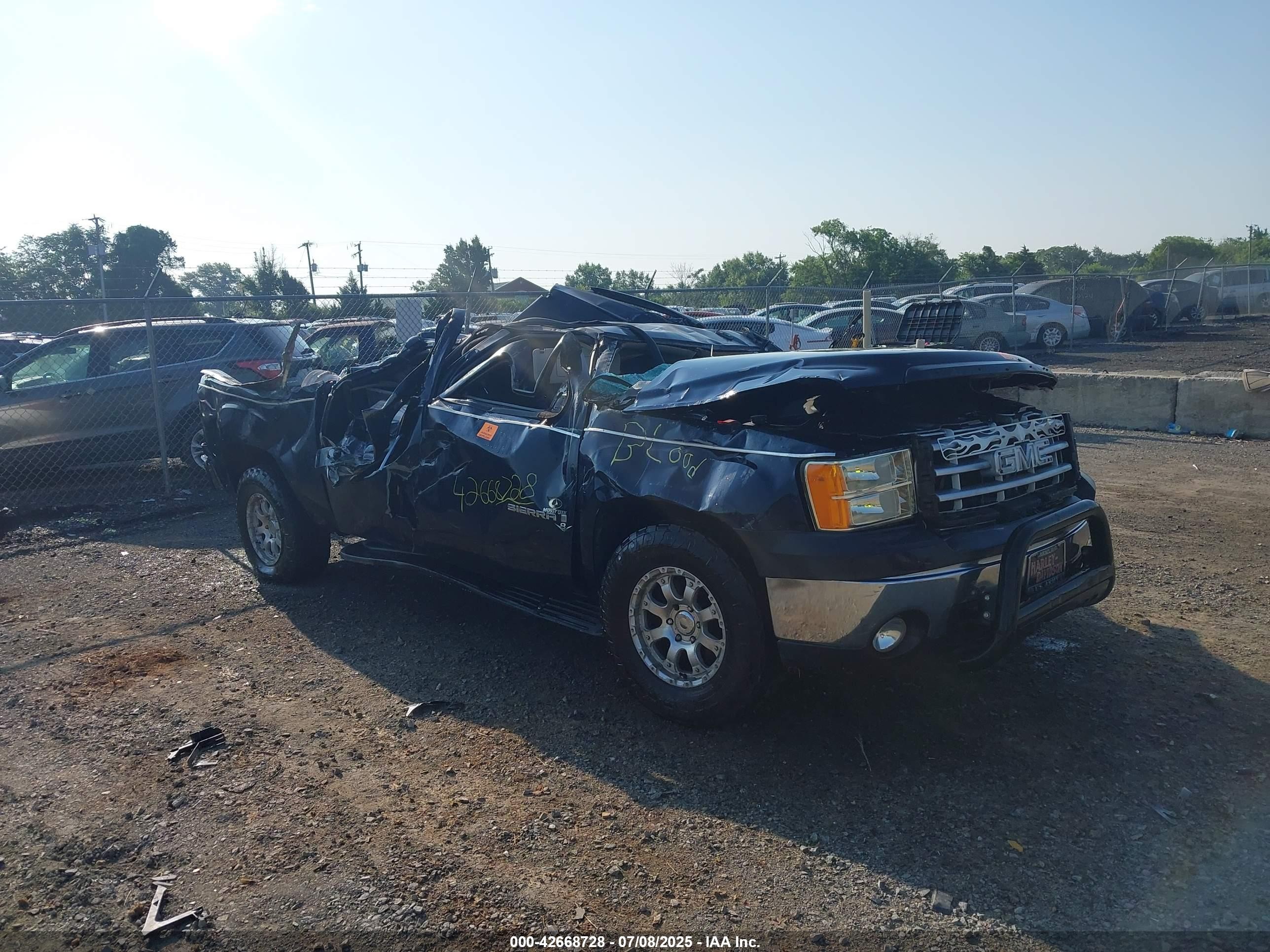 2007 Gmc Sierra 1500 Work Truck Blue vin: 3GTEC13CX7G535514