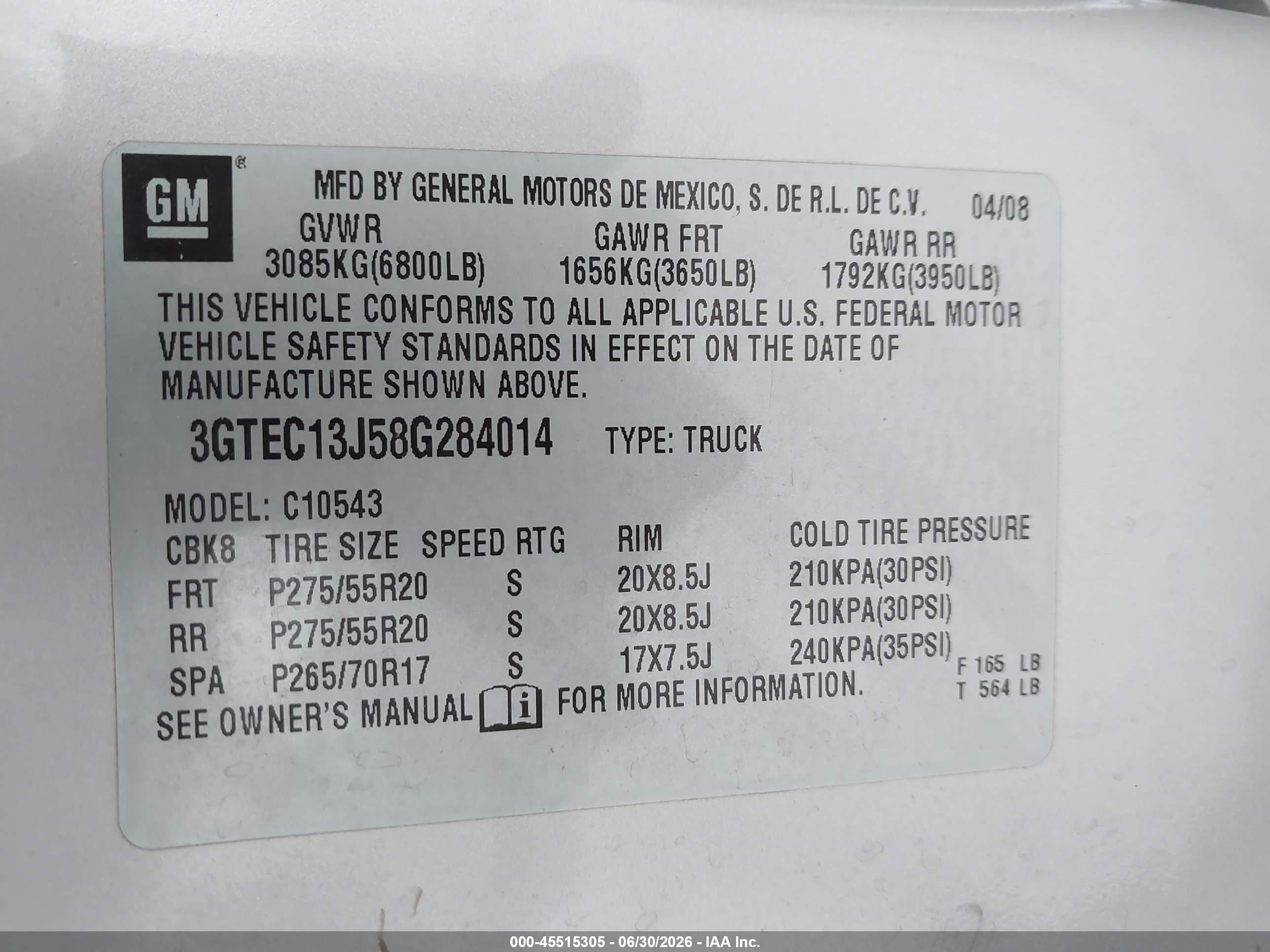 2008 Gmc Sierra 1500 Sle1 Silver vin: 3GTEC13J58G284014