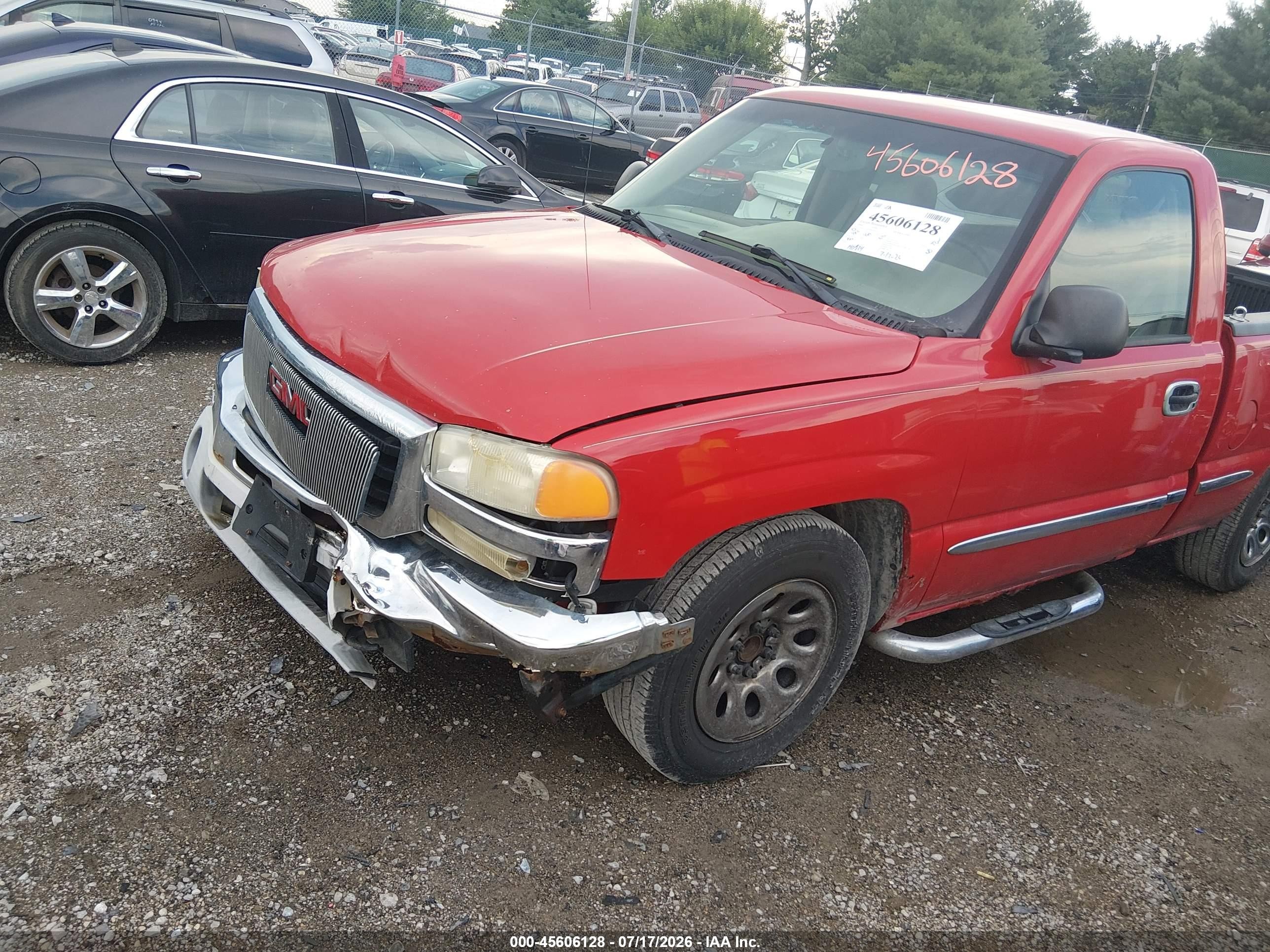2006 Gmc Sierra 1500 Sl Red vin: 3GTEC14V86G200363