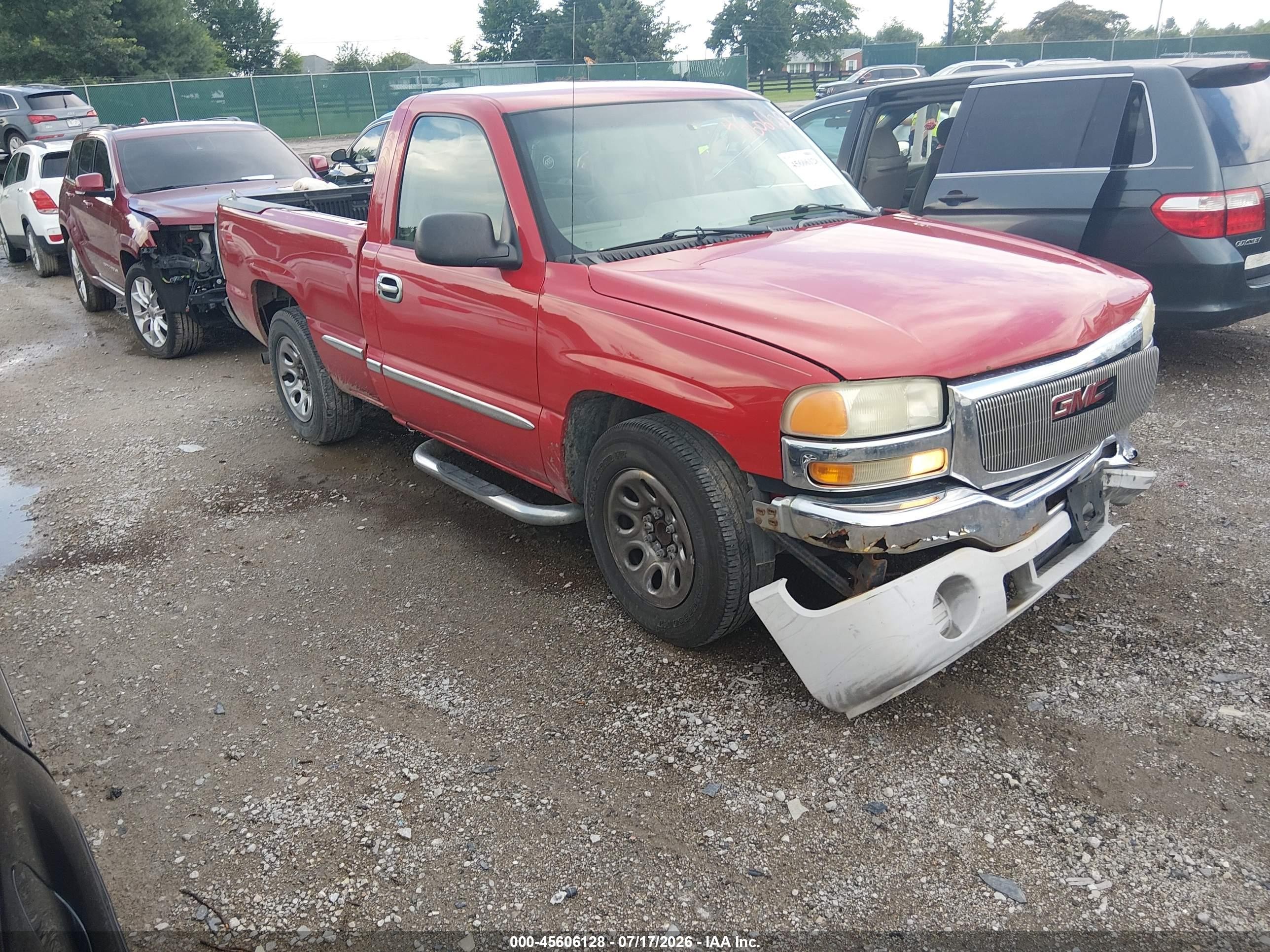 2006 Gmc Sierra 1500 Sl Red vin: 3GTEC14V86G200363