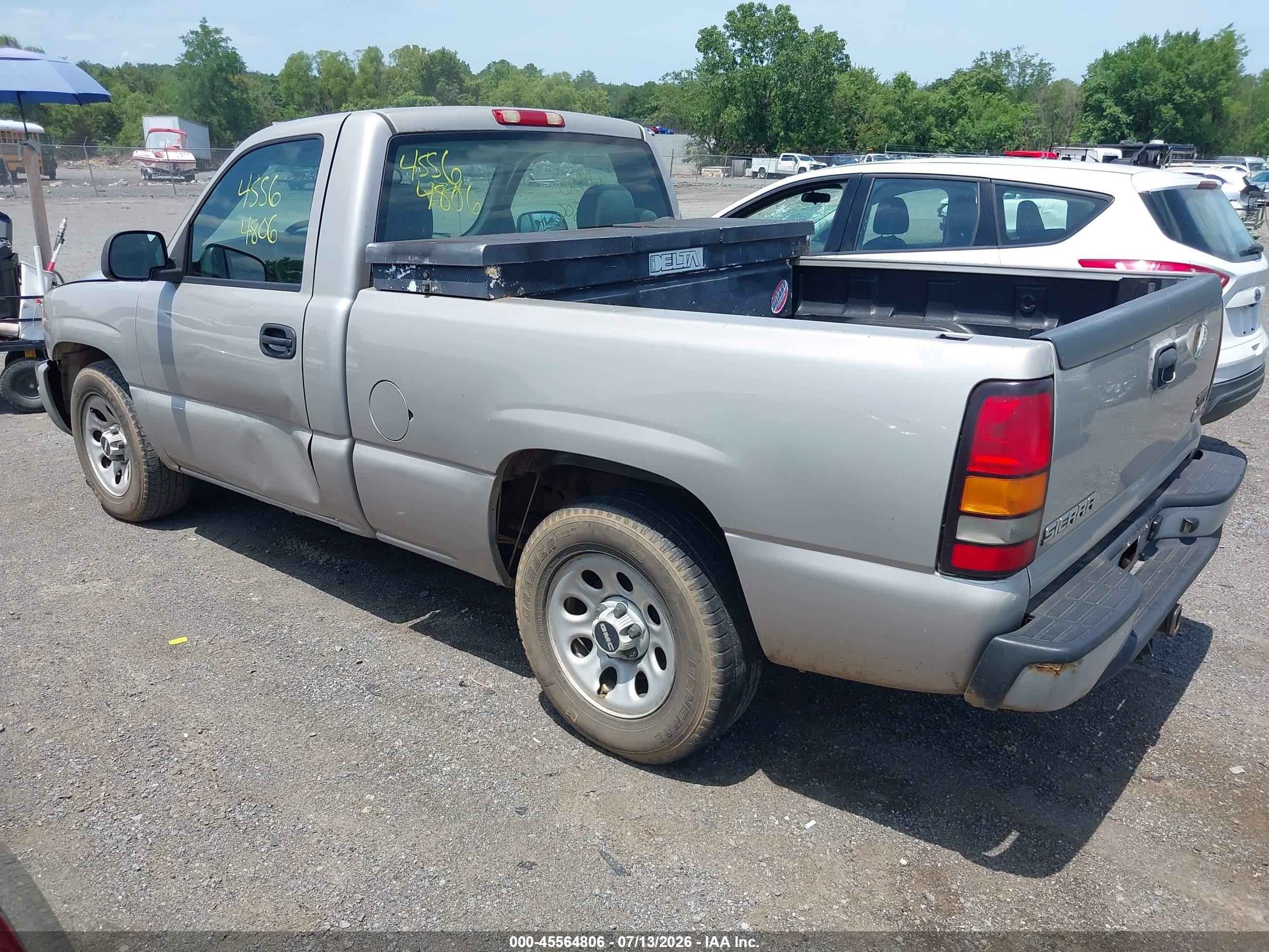 2006 Gmc Sierra 1500 Work Truck Silver vin: 3GTEC14VX6G155099