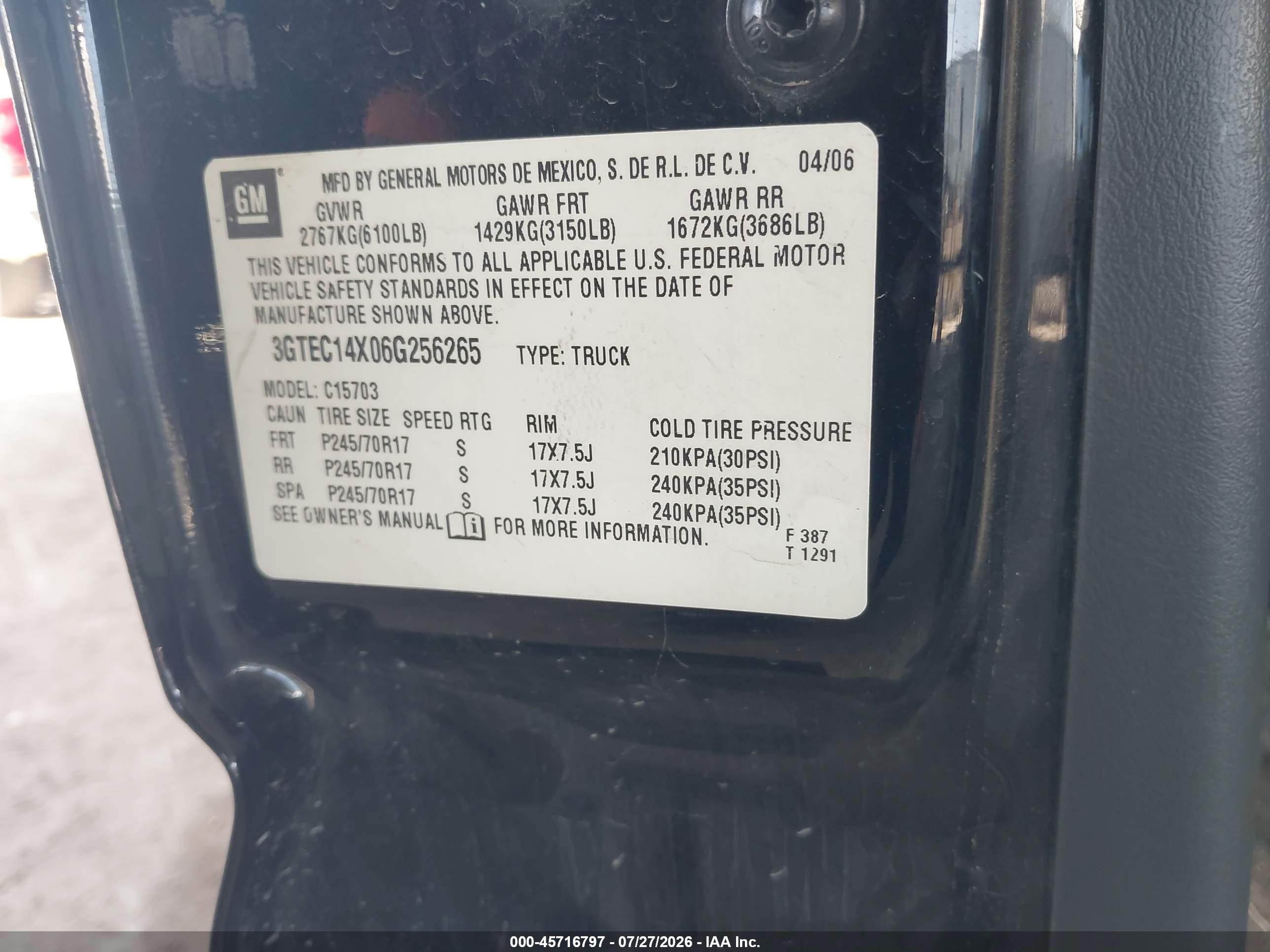 2006 Gmc Sierra 1500 Sl Black vin: 3GTEC14X06G256265