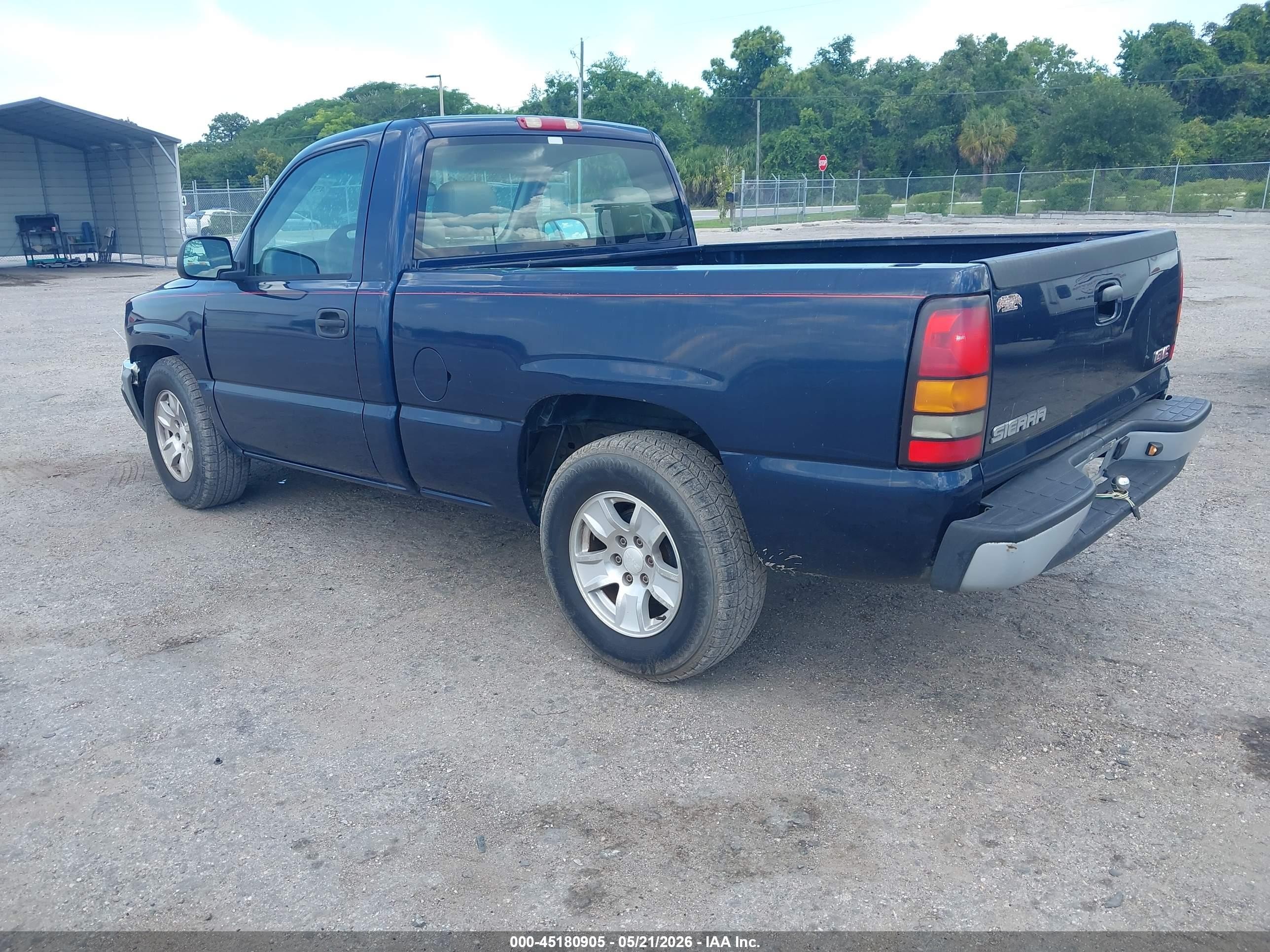 2007 Gmc Sierra 1500 Classic Work Dark Blue vin: 3GTEC14X47G229295