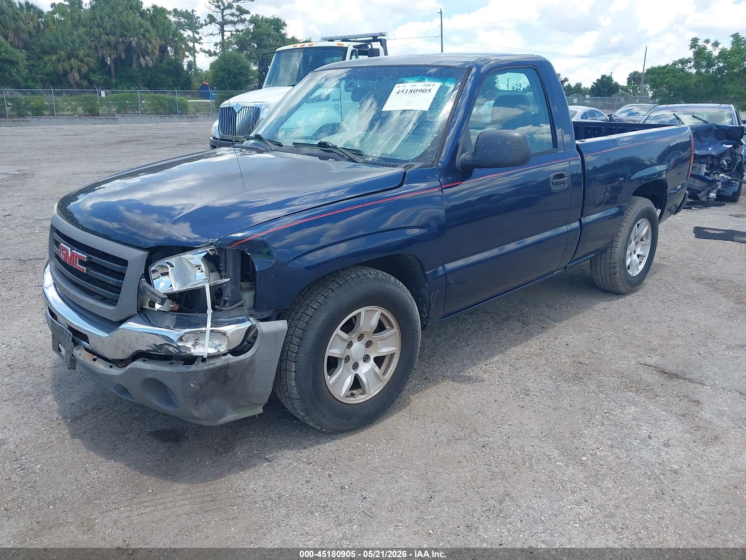 2007 Gmc Sierra 1500 Classic Work Dark Blue vin: 3GTEC14X47G229295