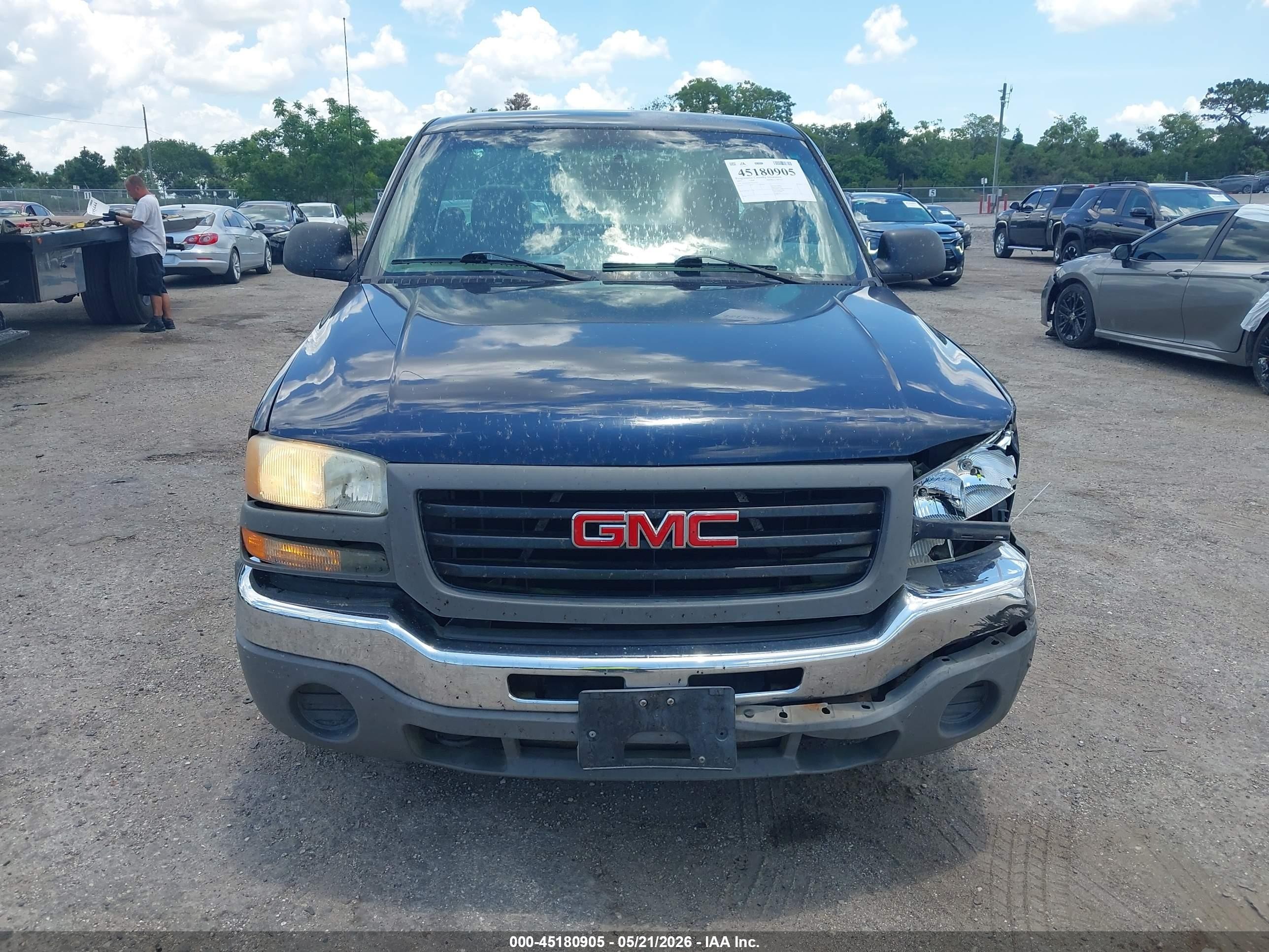 2007 Gmc Sierra 1500 Classic Work Dark Blue vin: 3GTEC14X47G229295