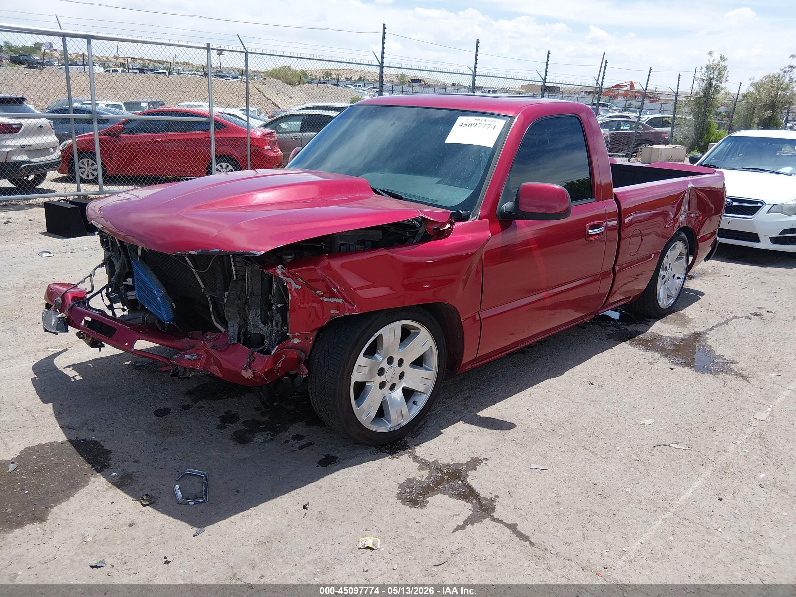 2006 Gmc Sierra 1500 Work Truck Red vin: 3GTEC14X86G222252