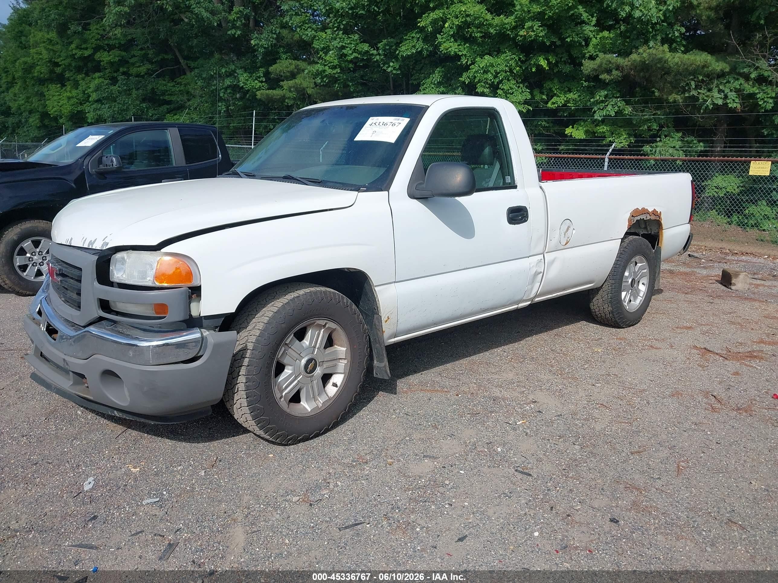 2007 Gmc Sierra 1500 Classic Work Truck White vin: 3GTEC14X97G199856