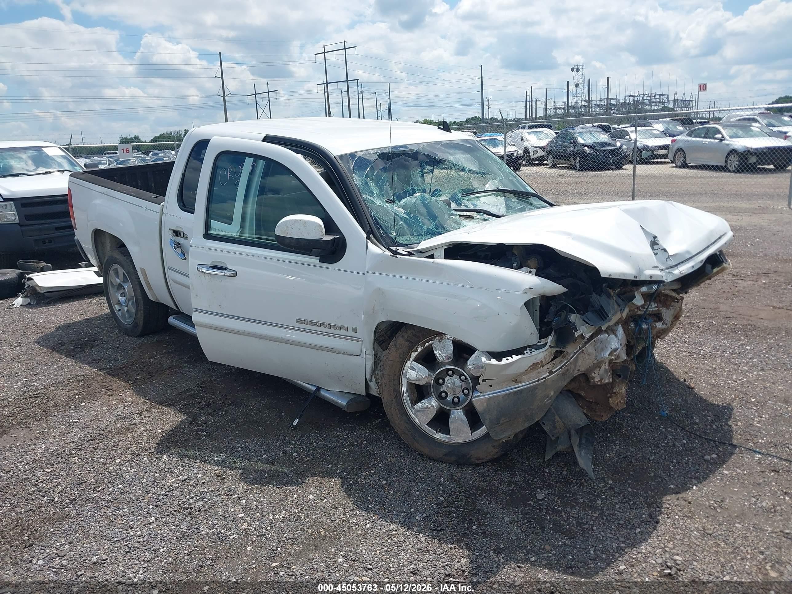 2009 Gmc Sierra 1500 Sle White vin: 3GTEC23029G255164